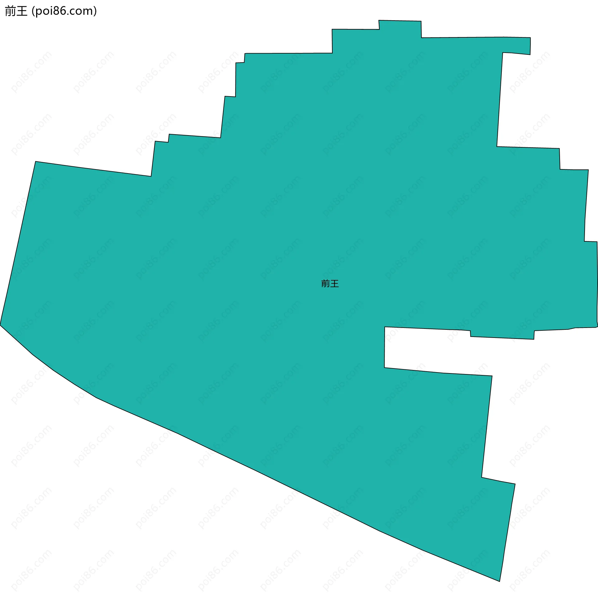 前王边界地图