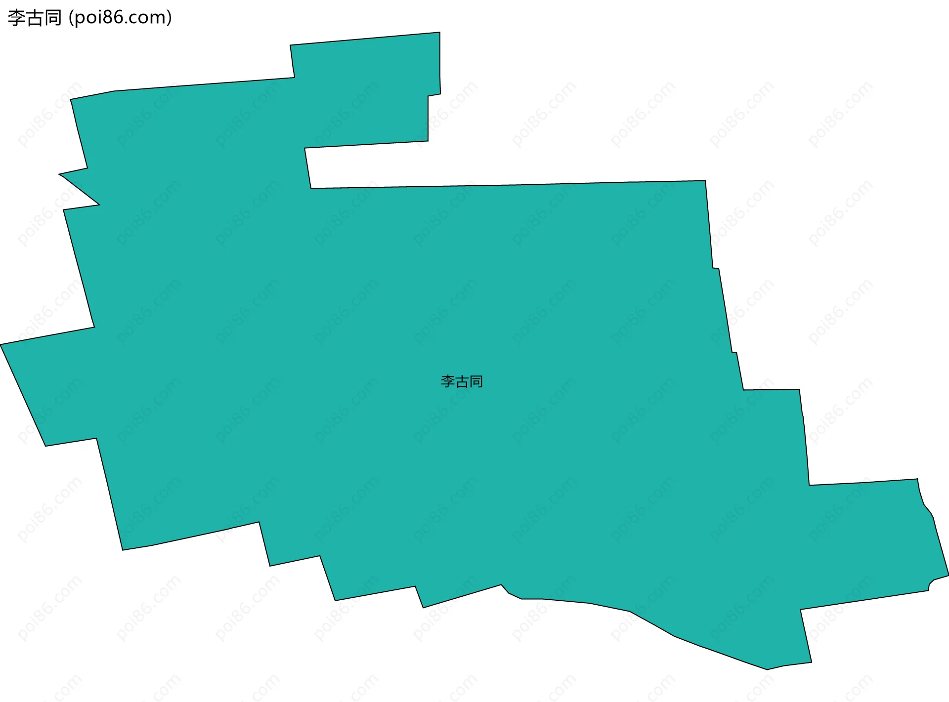 李古同边界地图