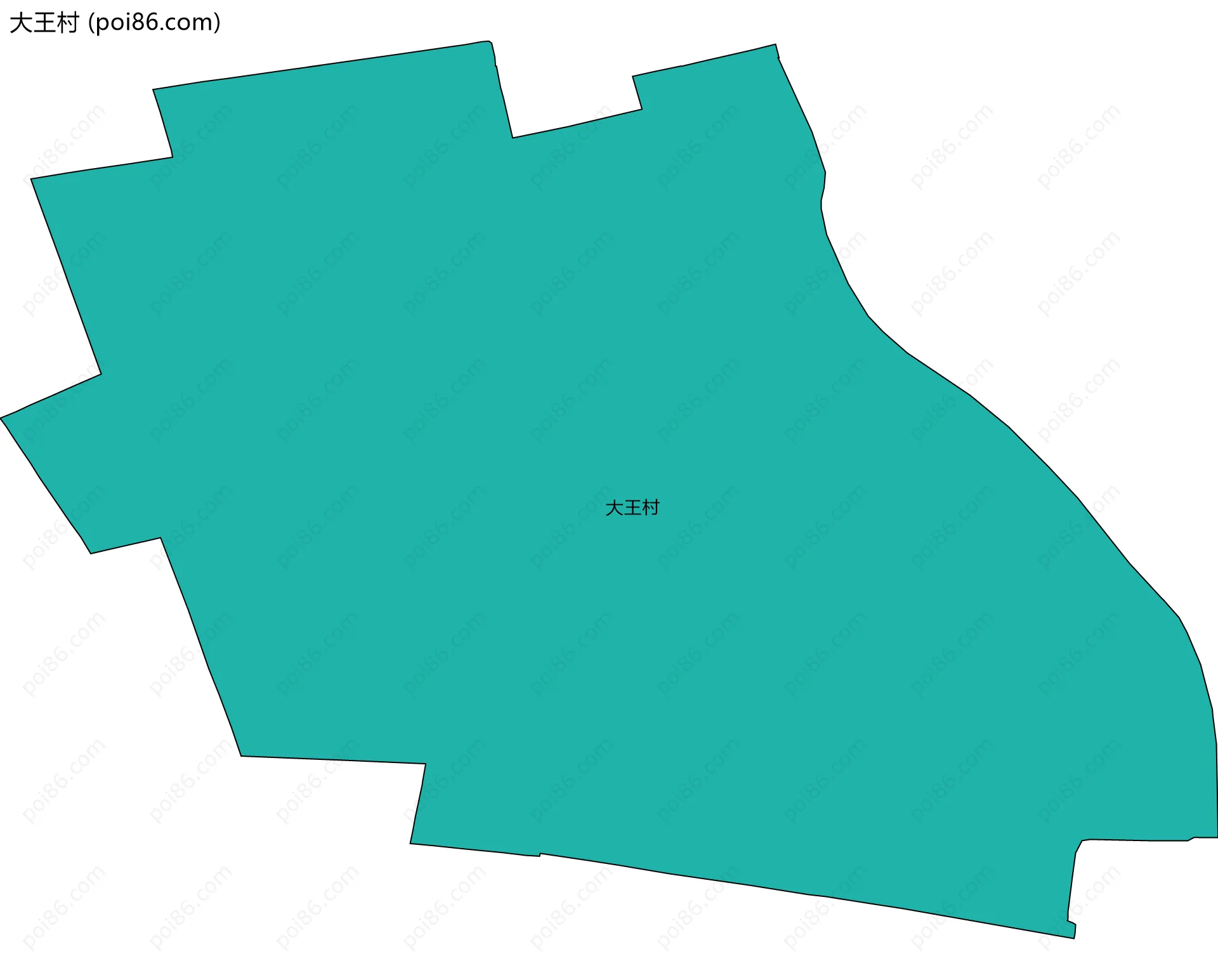 大王村边界地图