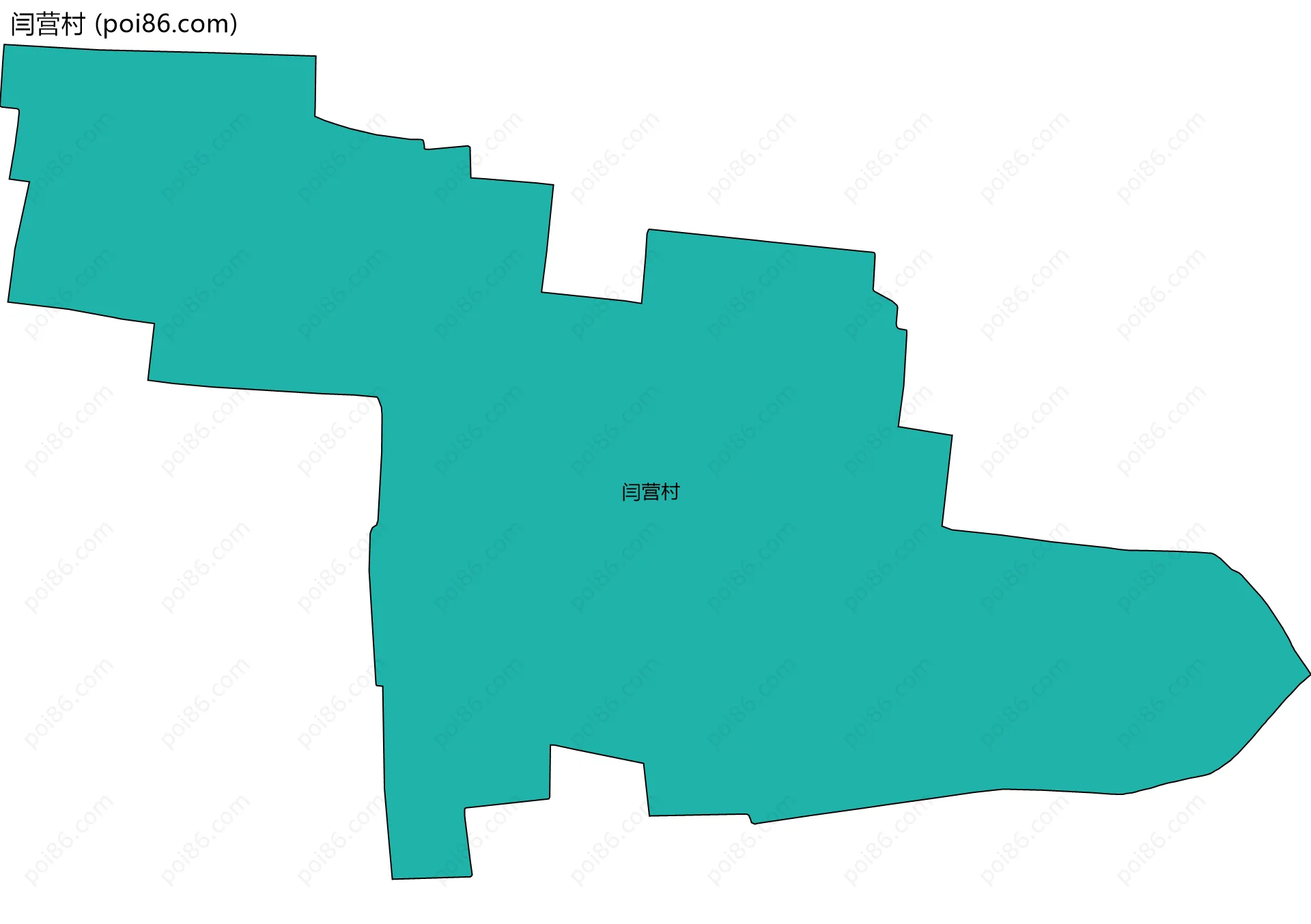 闫营村边界地图