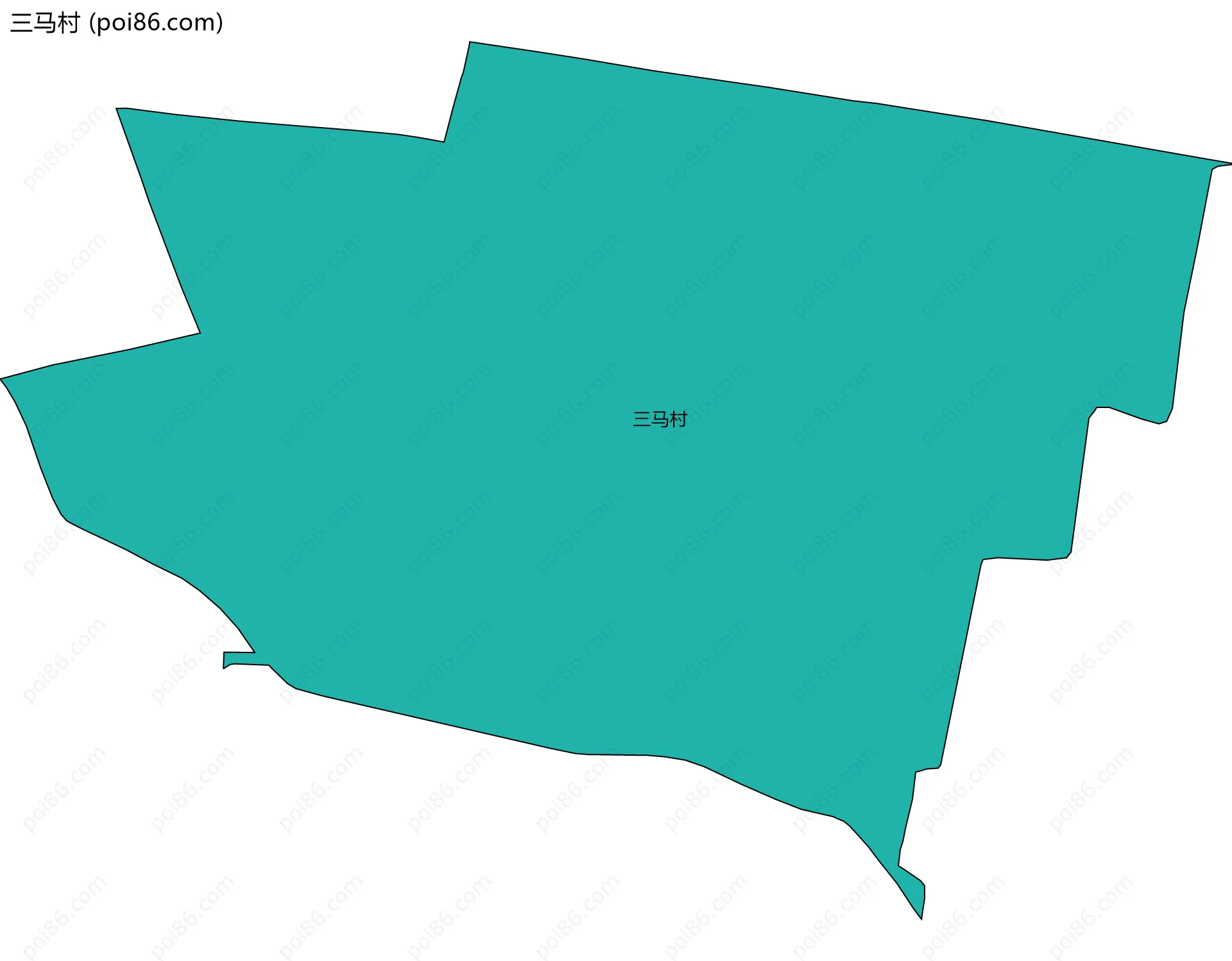 三马村边界地图