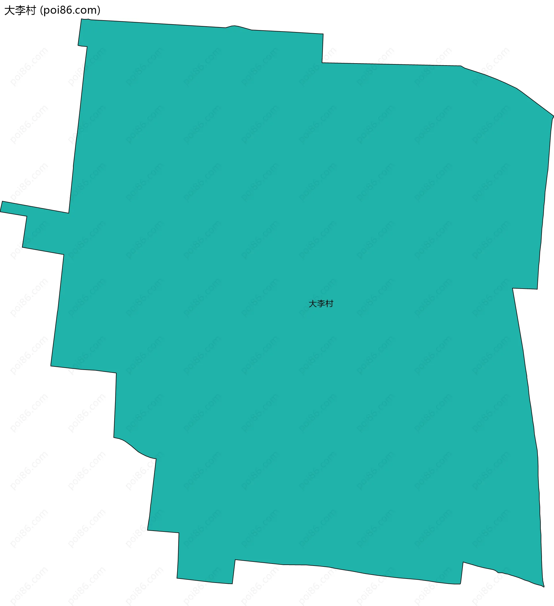 大李村边界地图