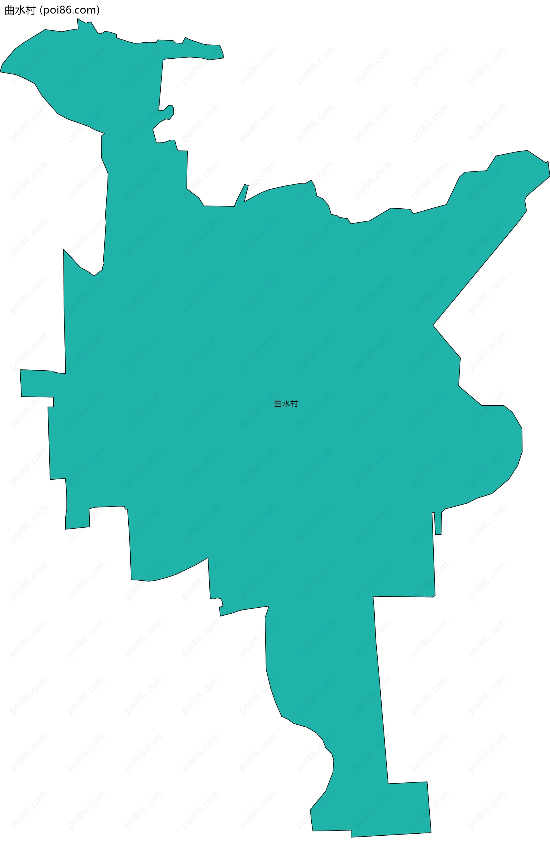 曲水村边界地图