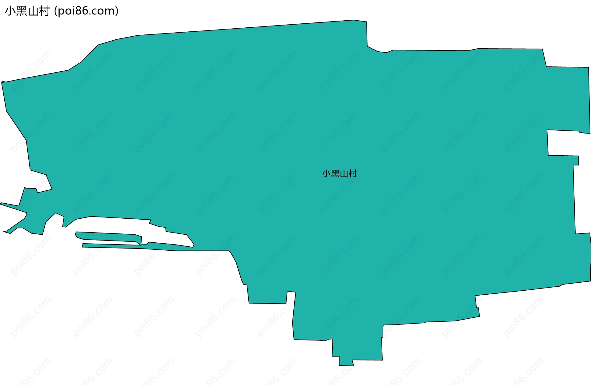 小黑山村边界地图