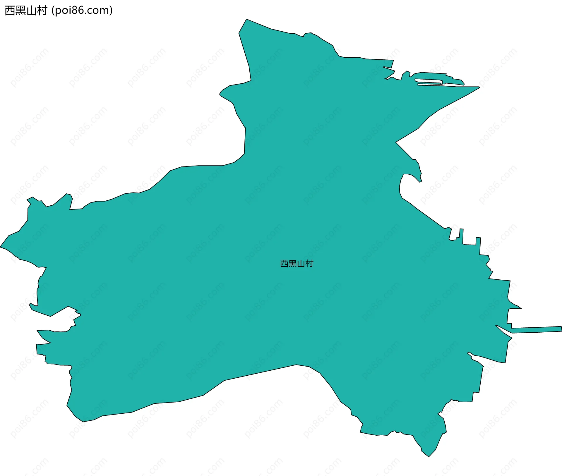 西黑山村边界地图