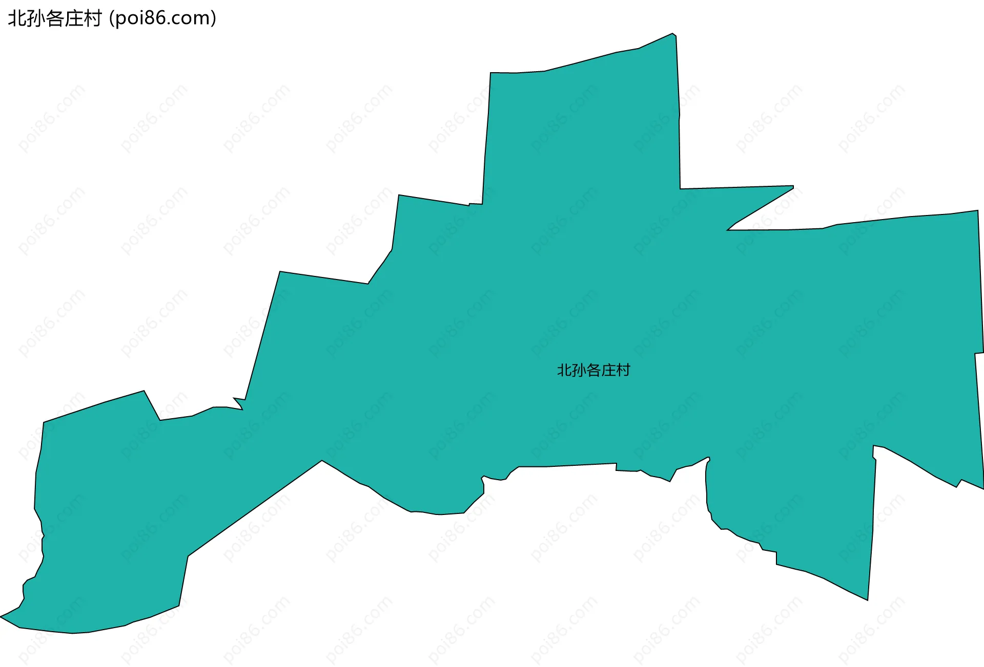 北孙各庄村边界地图