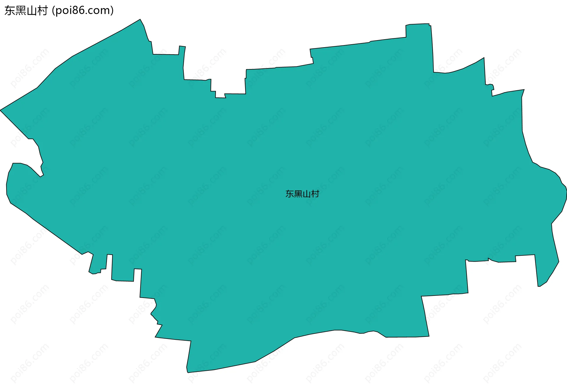 东黑山村边界地图