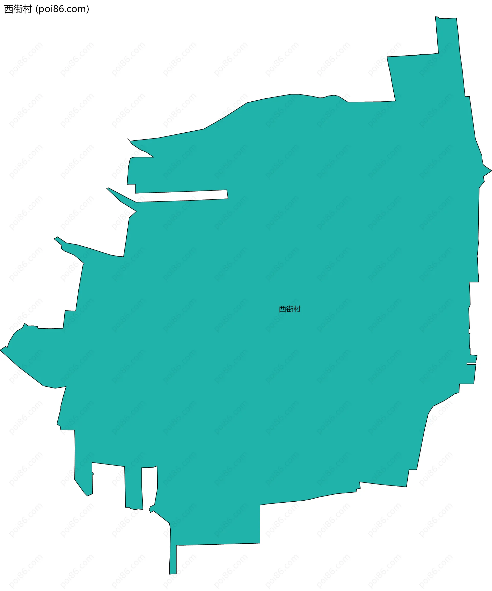 西街村边界地图