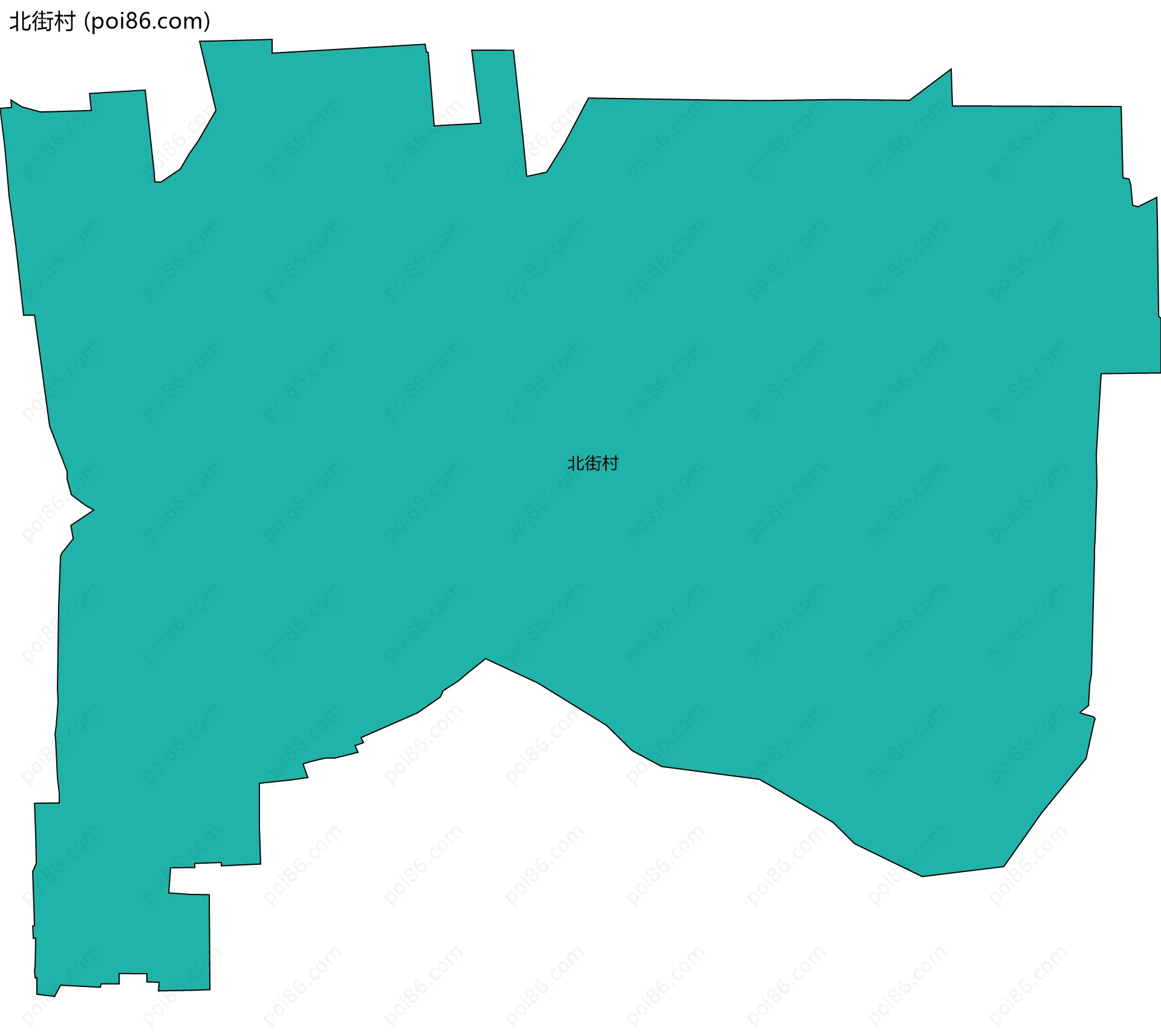 北街村边界地图