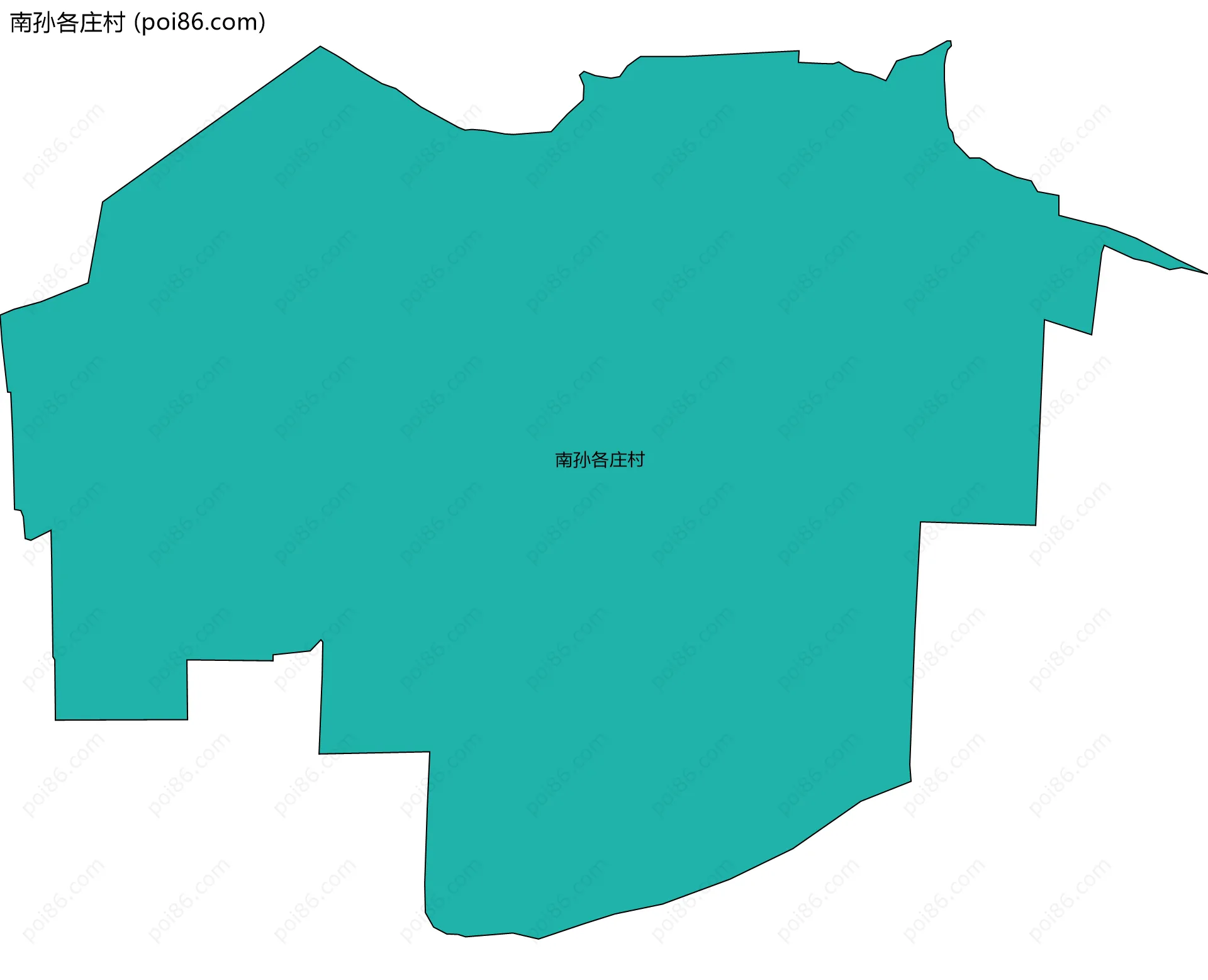 南孙各庄村边界地图