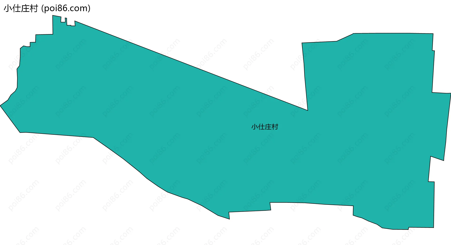 小仕庄村边界地图