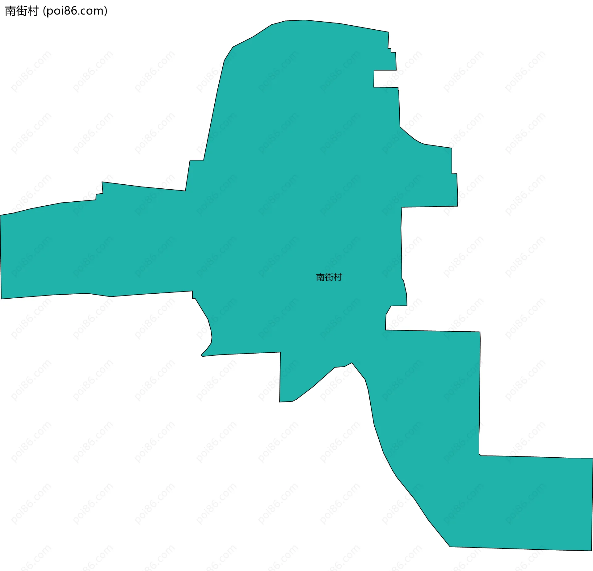 南街村边界地图