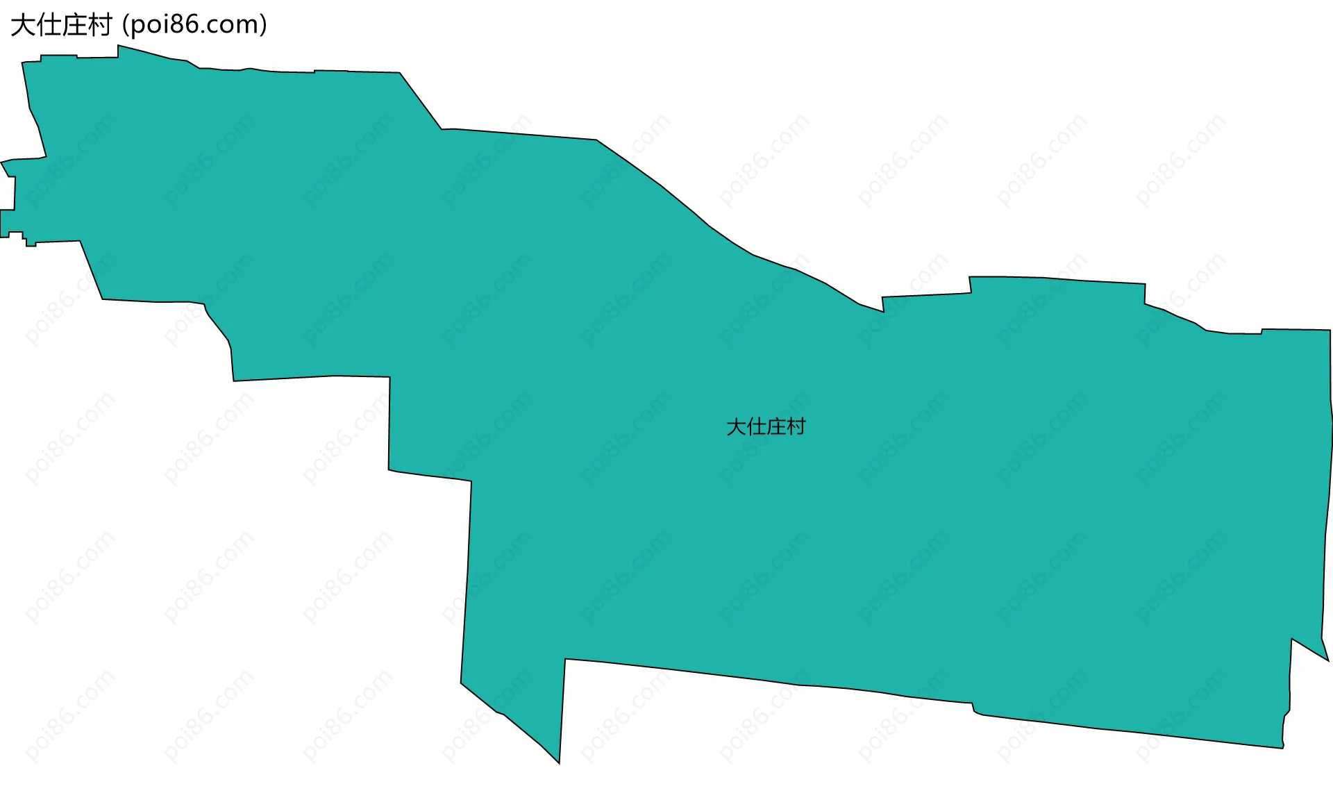 大仕庄村边界地图