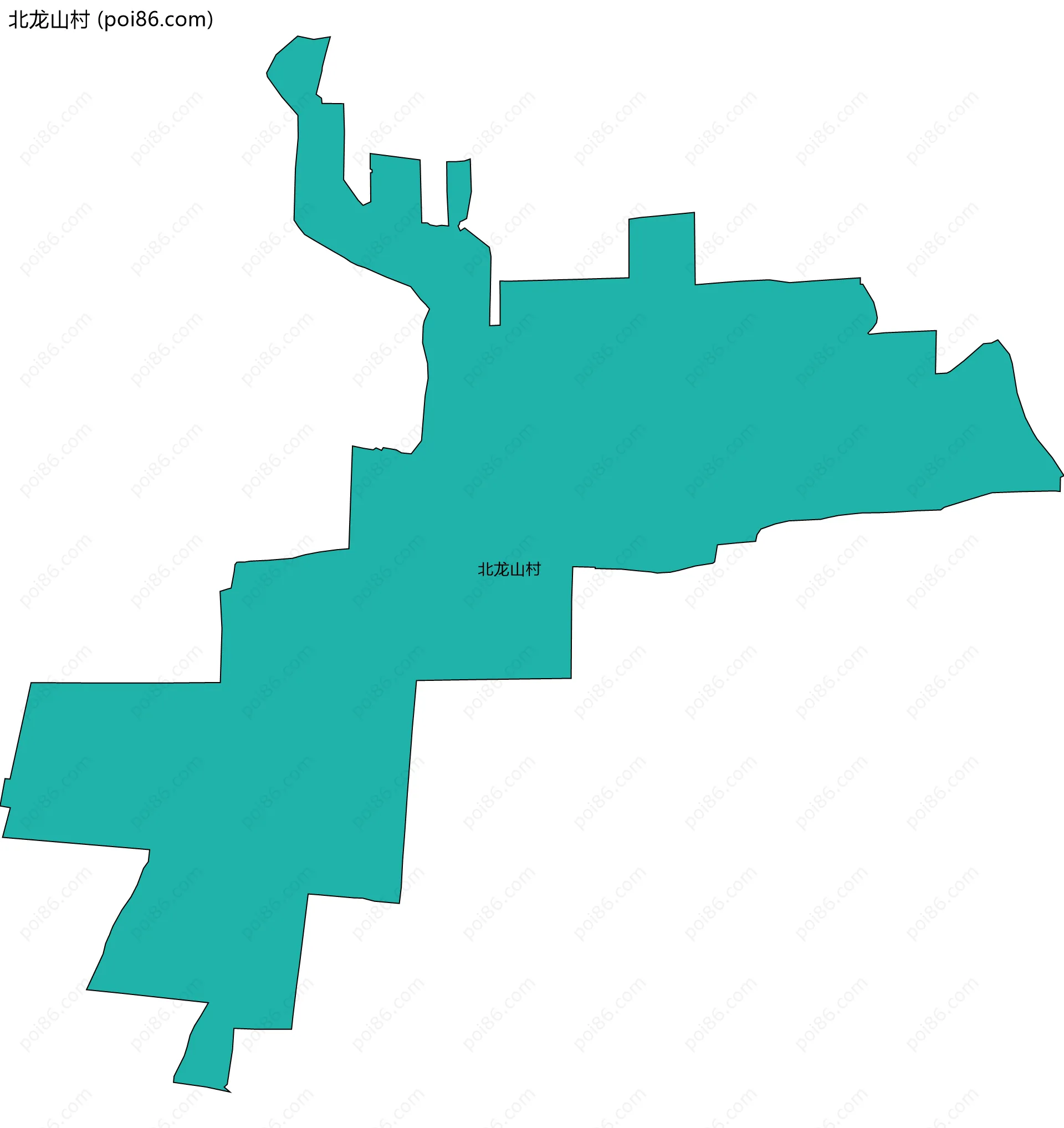 北龙山村边界地图