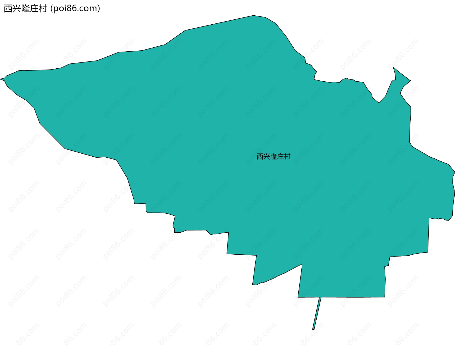 西兴隆庄村边界地图
