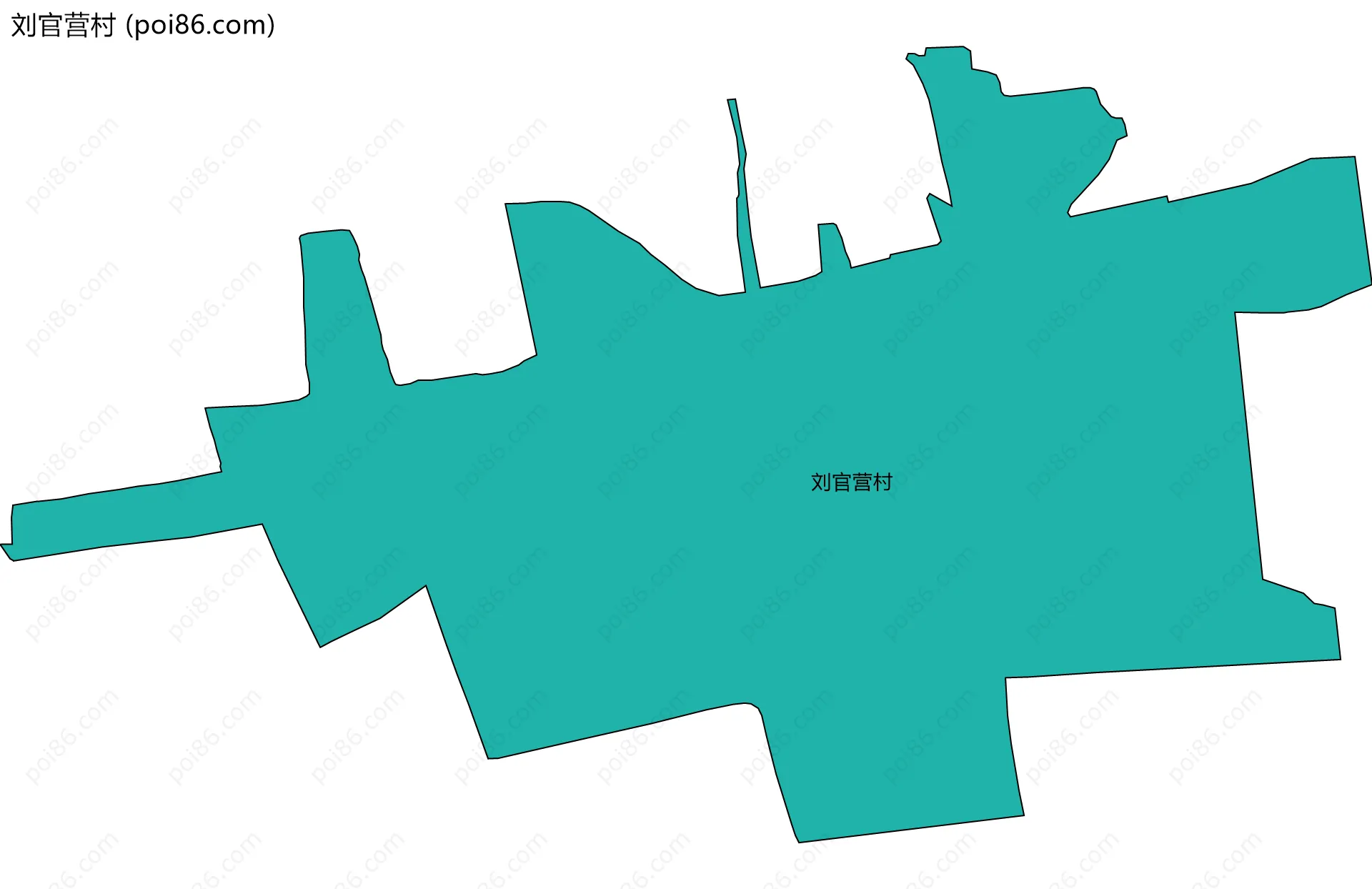 刘官营村边界地图