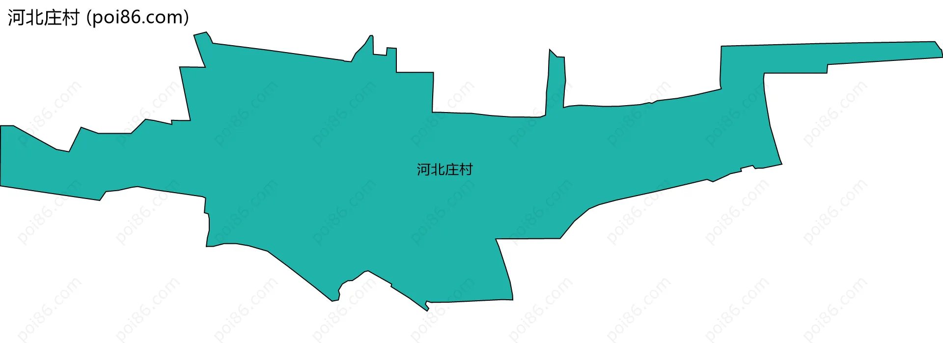 河北庄村边界地图