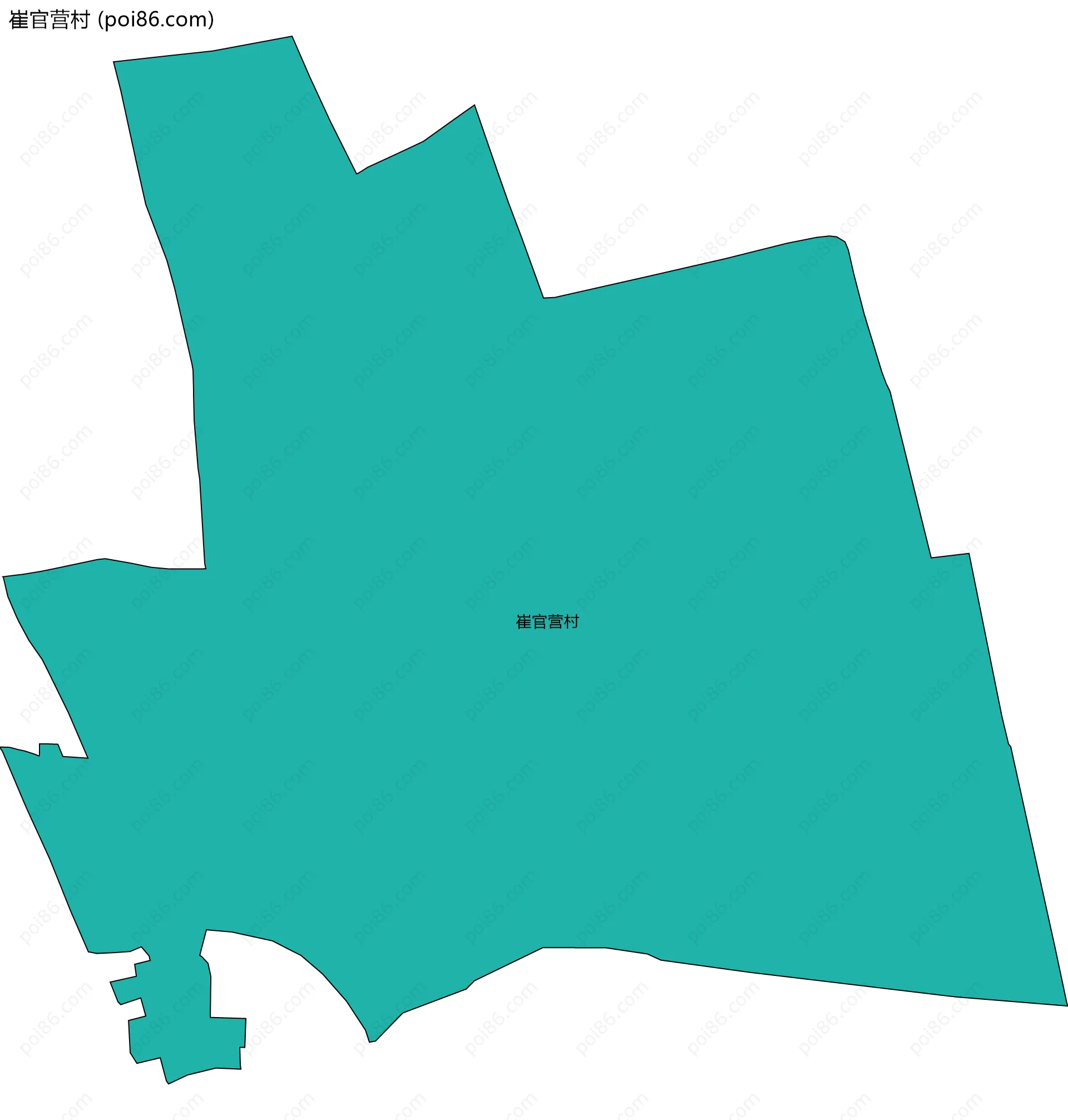 崔官营村边界地图
