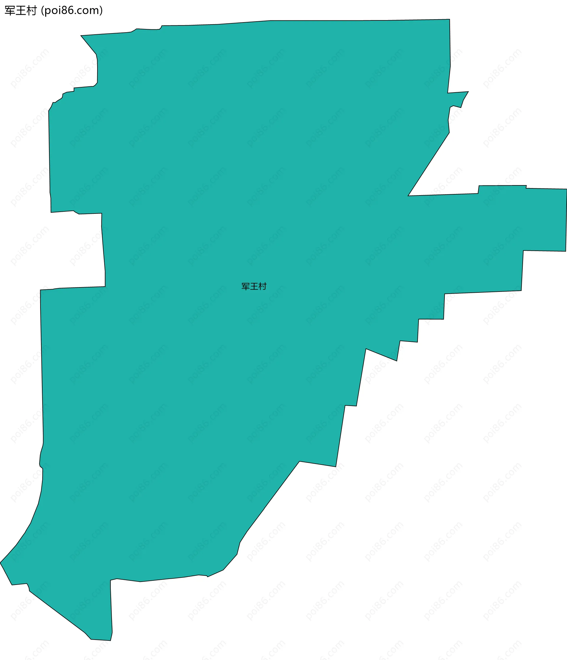 军王村边界地图