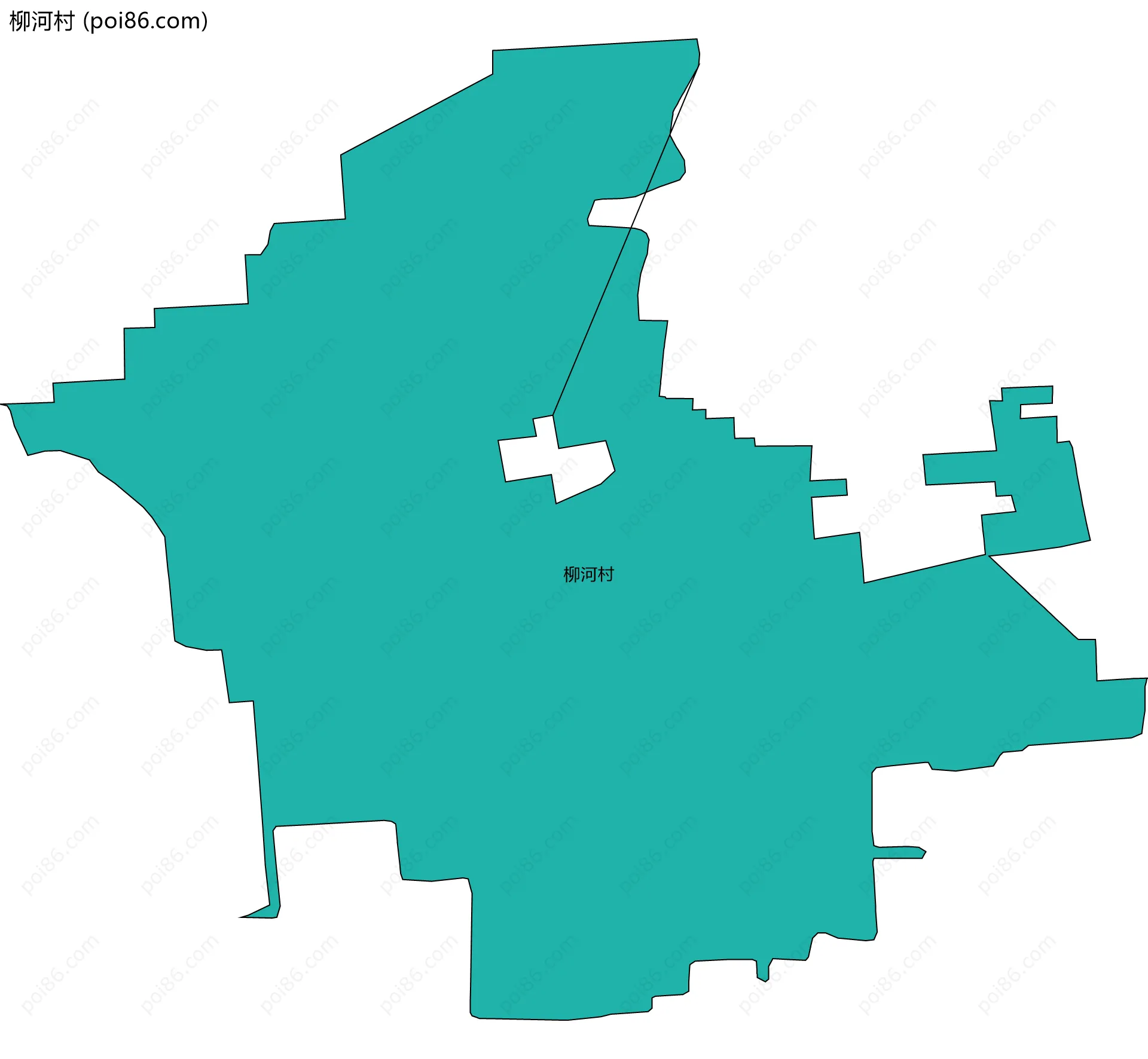 柳河村边界地图