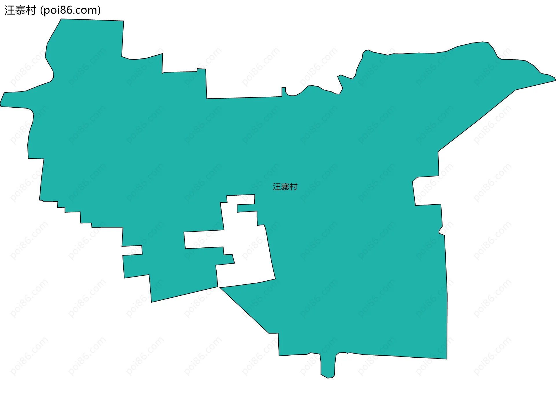 汪寨村边界地图
