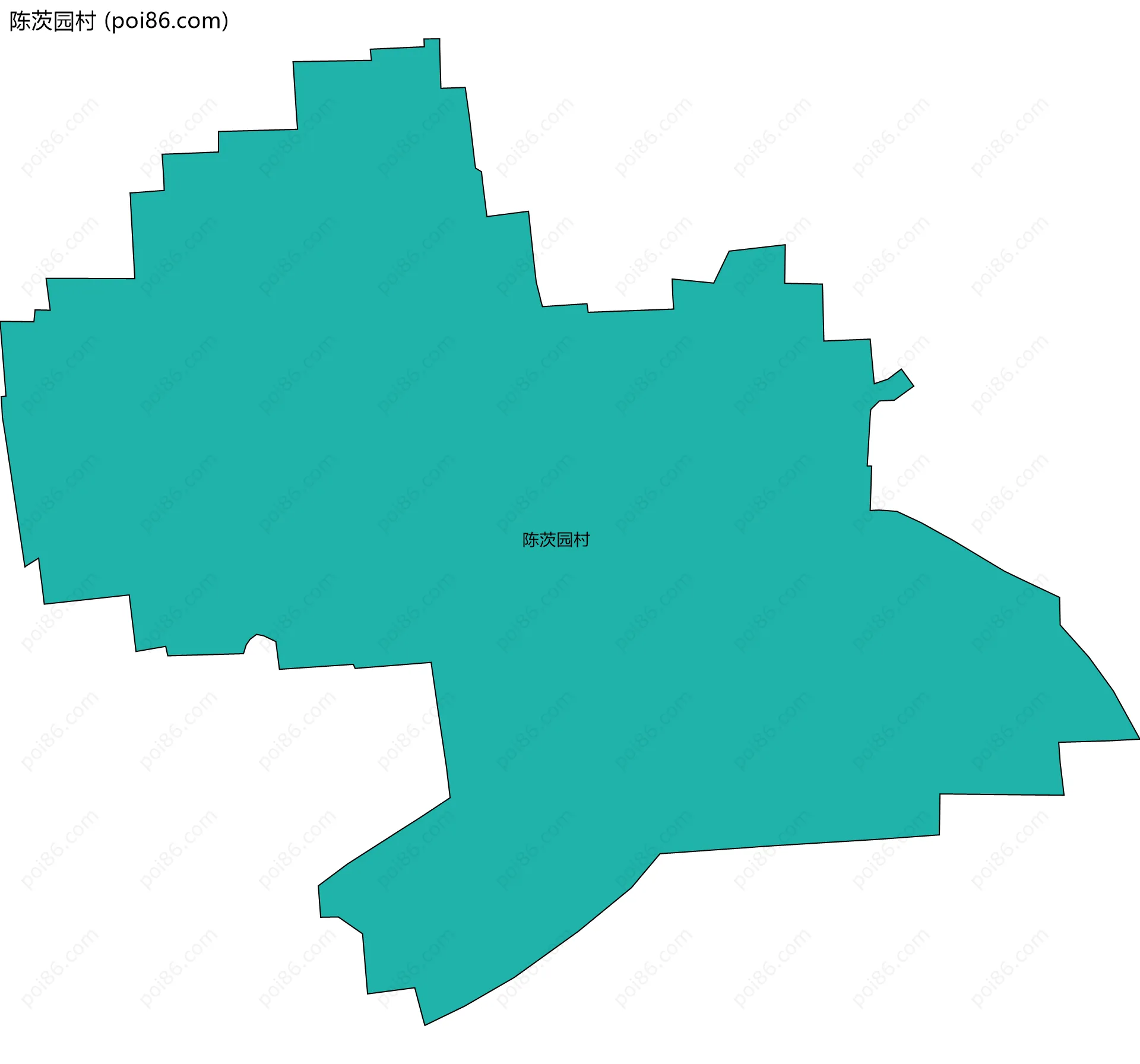 陈茨园村边界地图