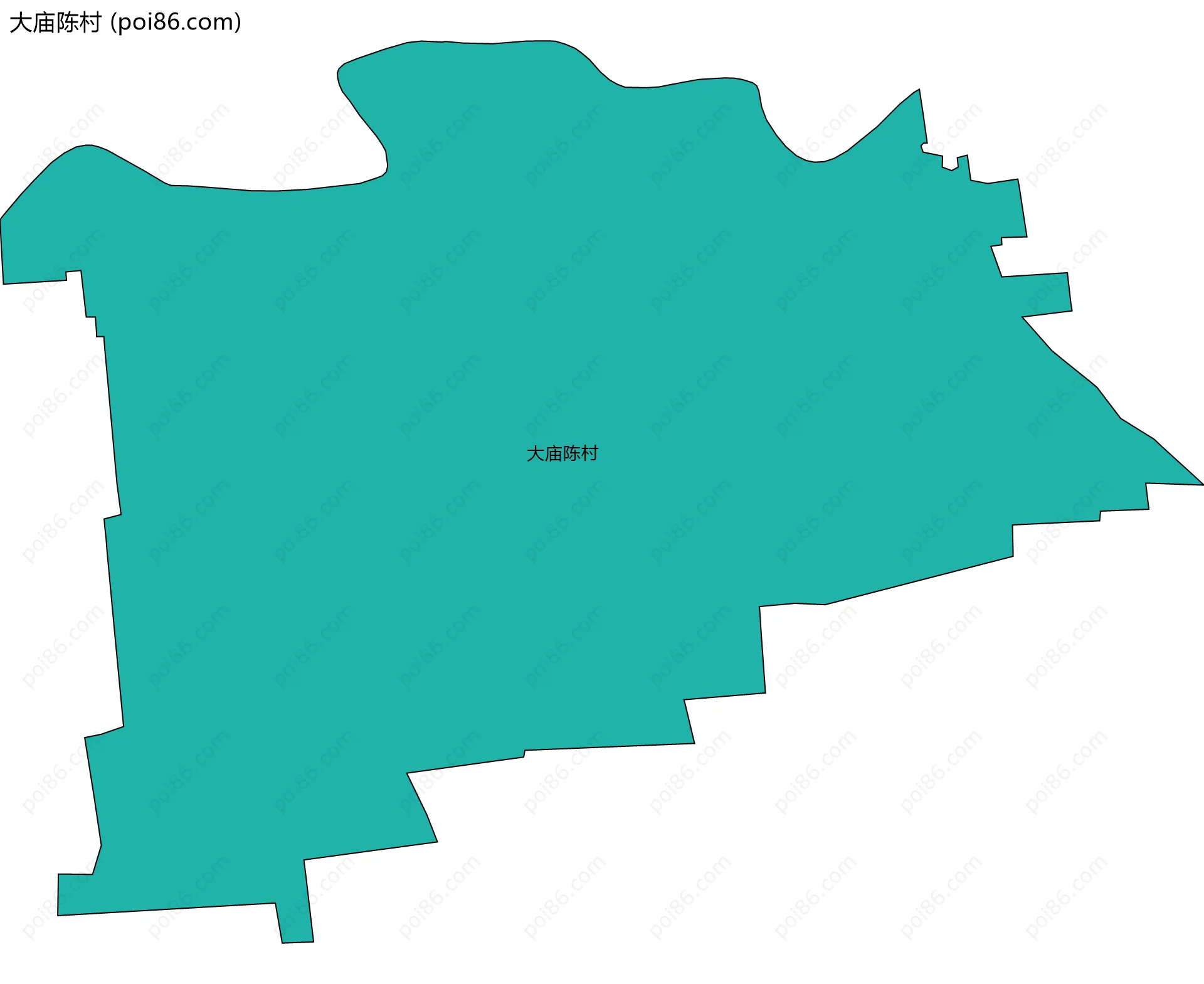 大庙陈村边界地图