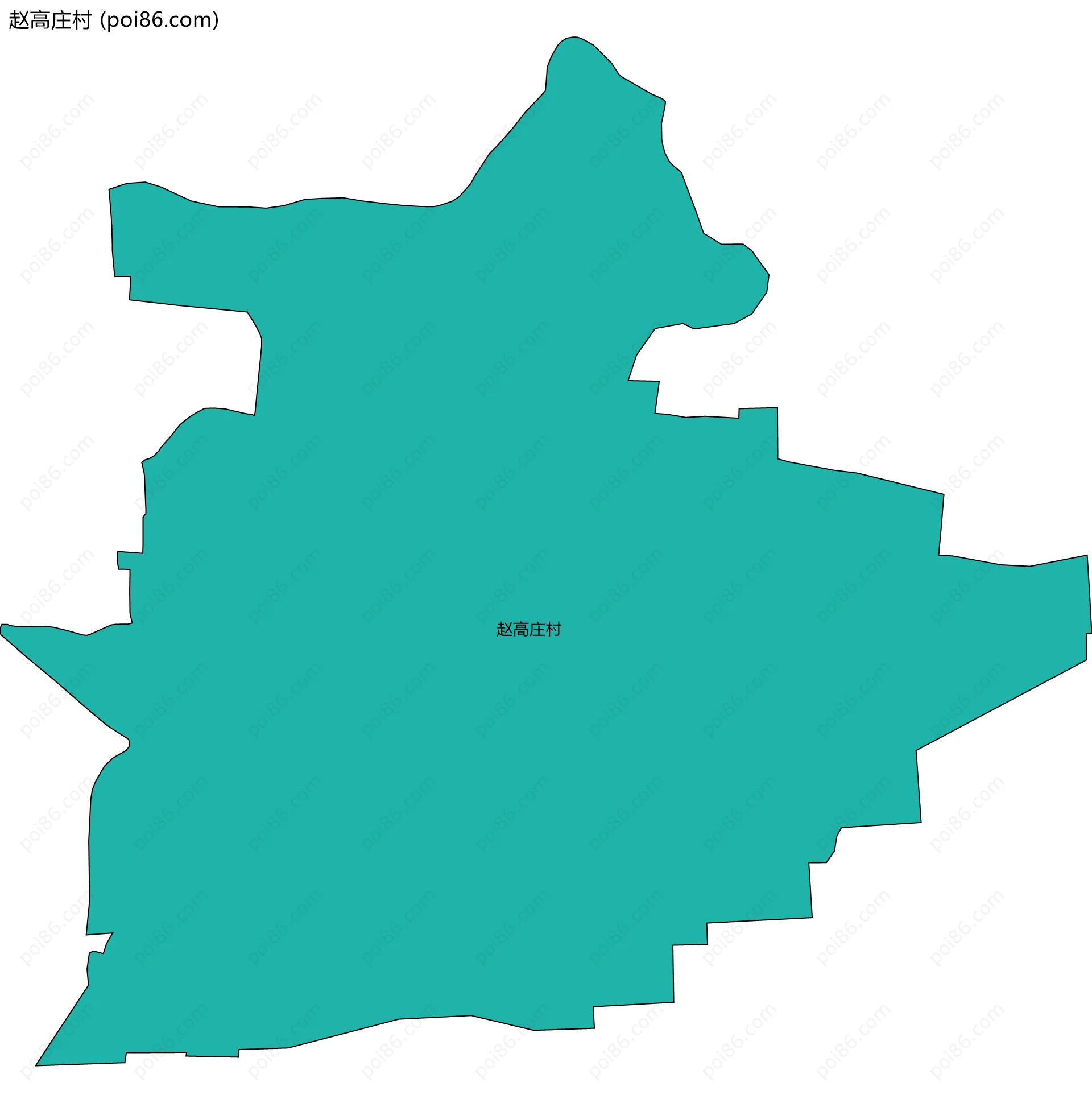 赵高庄村边界地图