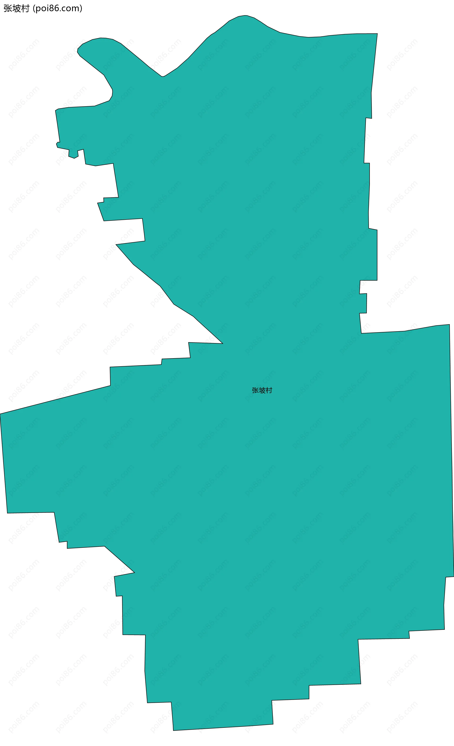 张坡村边界地图