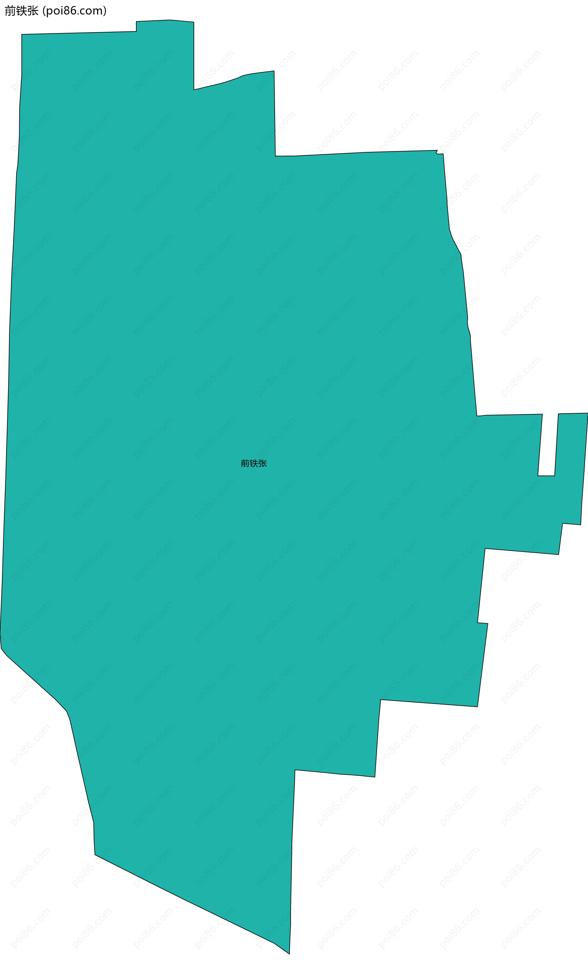 前铁张边界地图