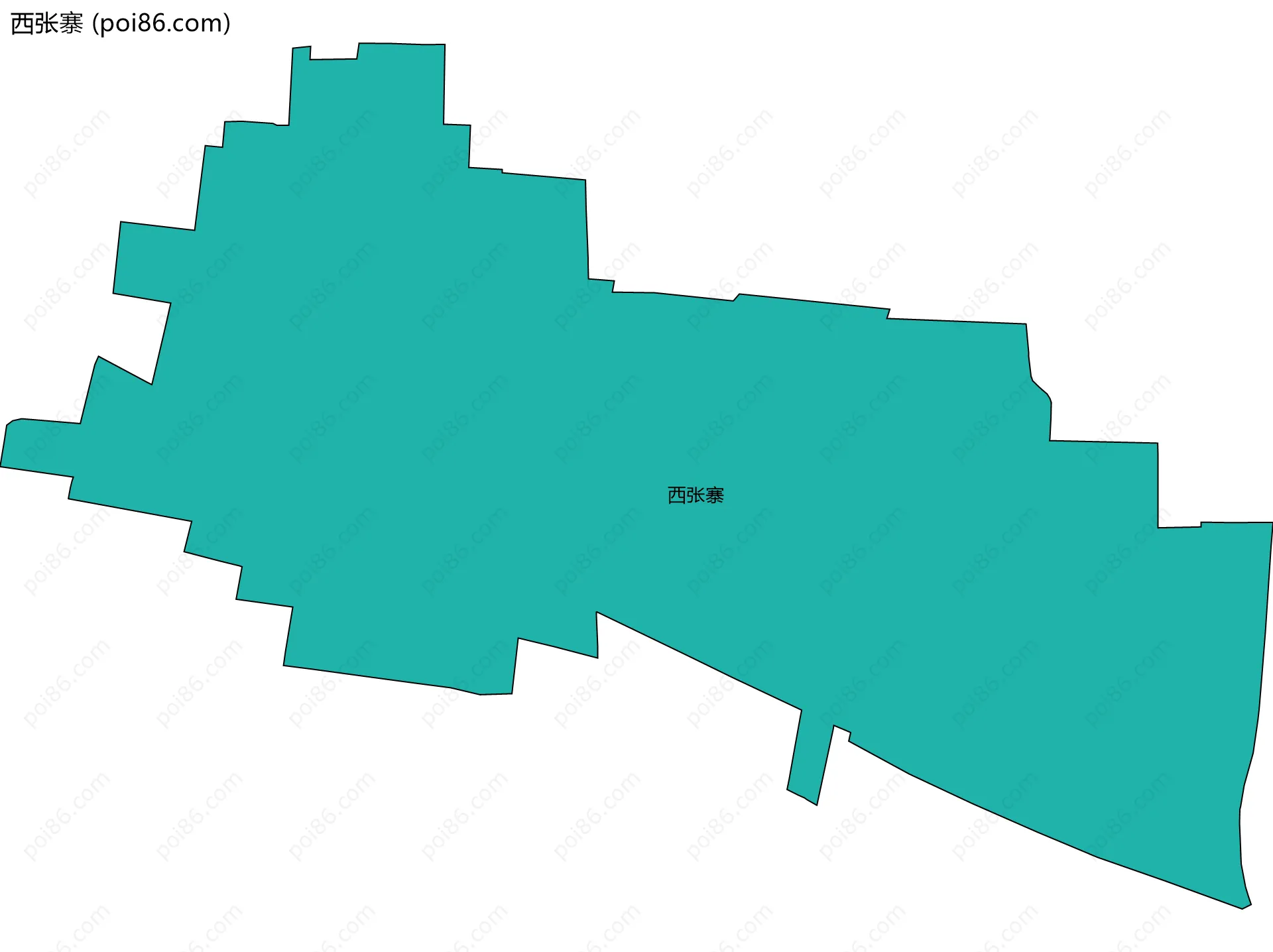 西张寨边界地图