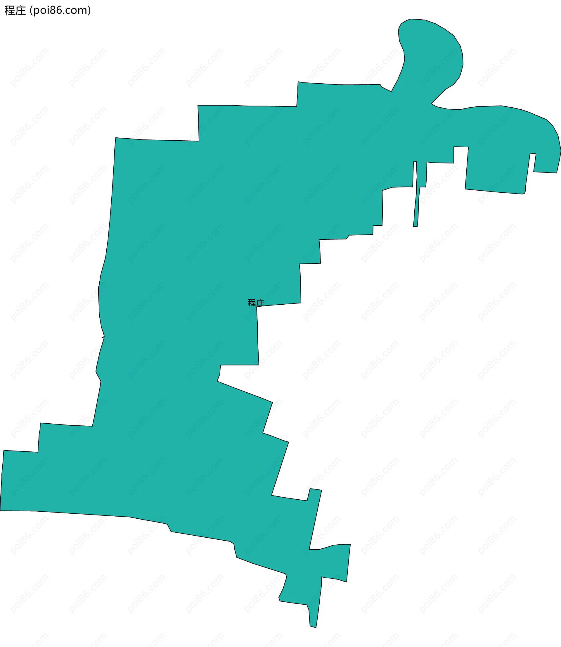 程庄边界地图