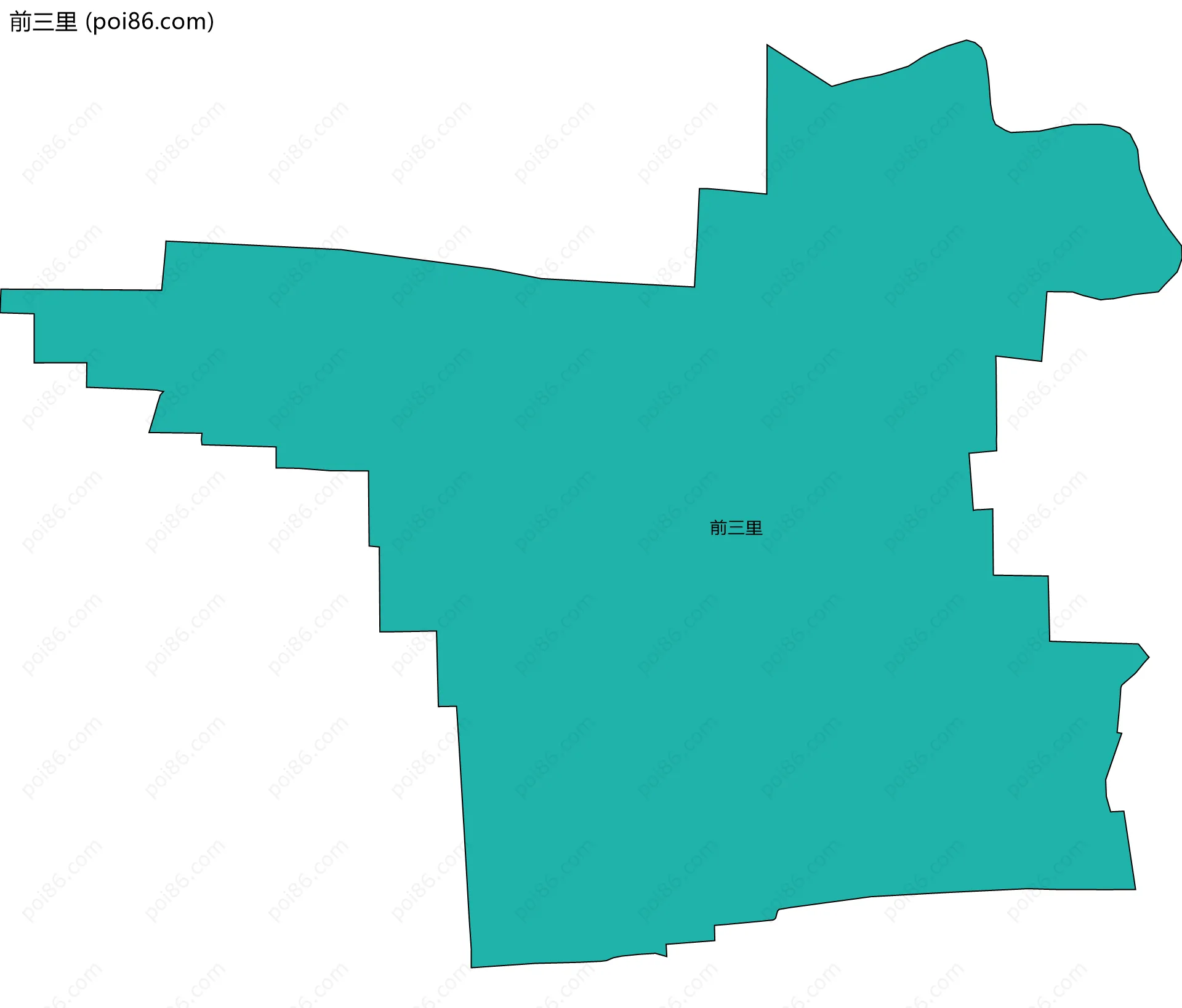 前三里边界地图