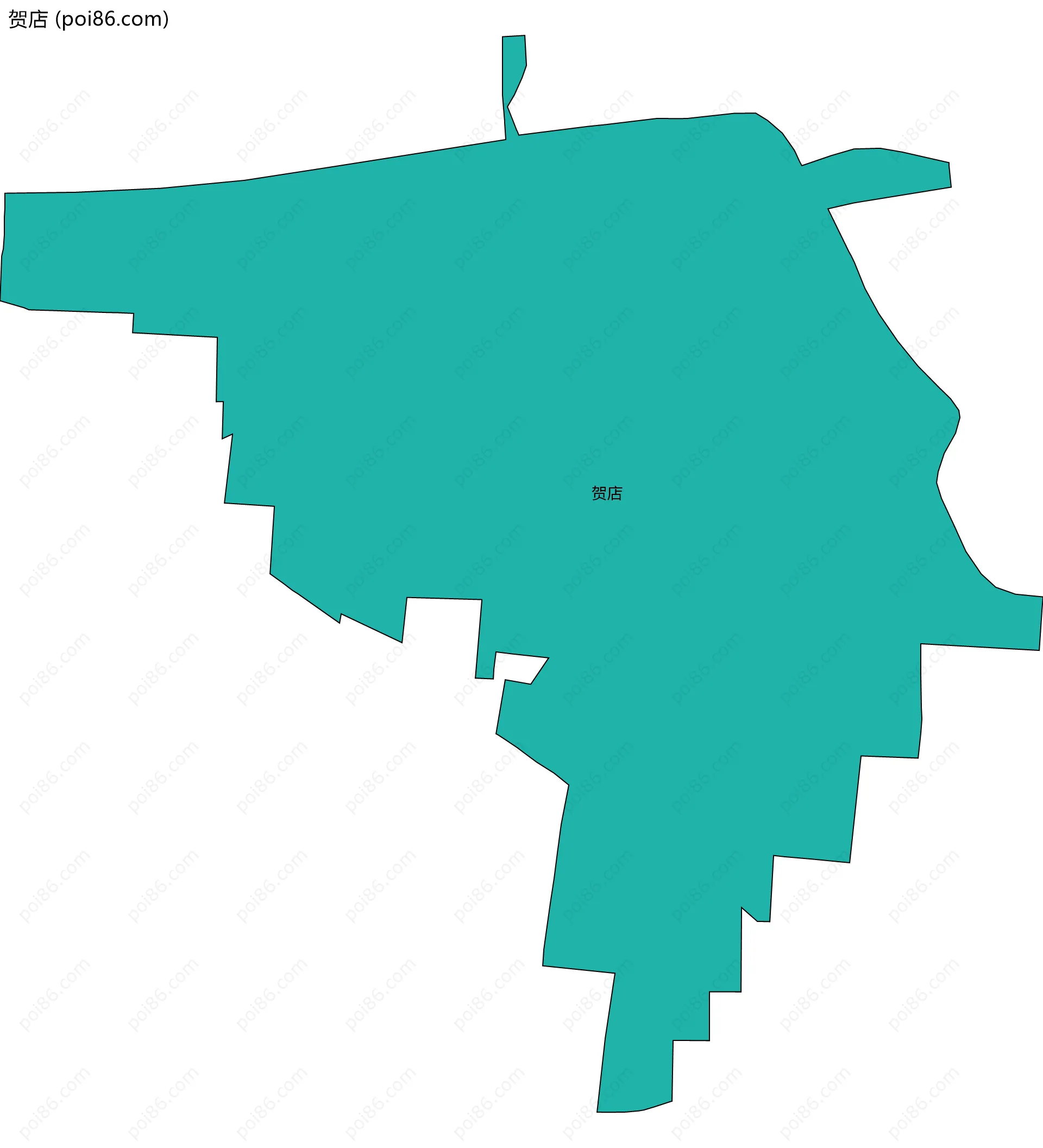 贺店边界地图