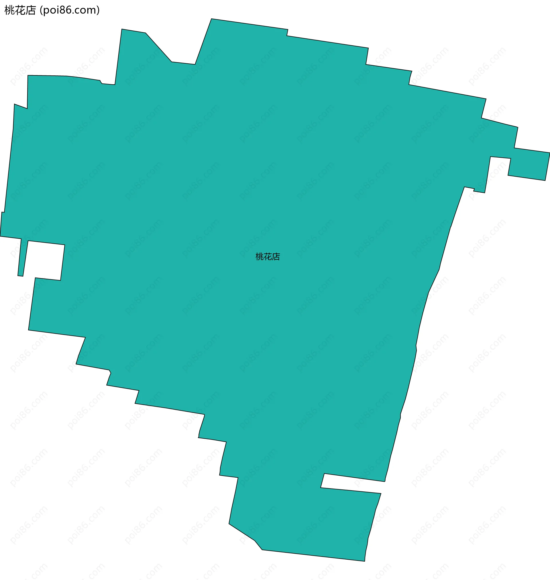 桃花店边界地图