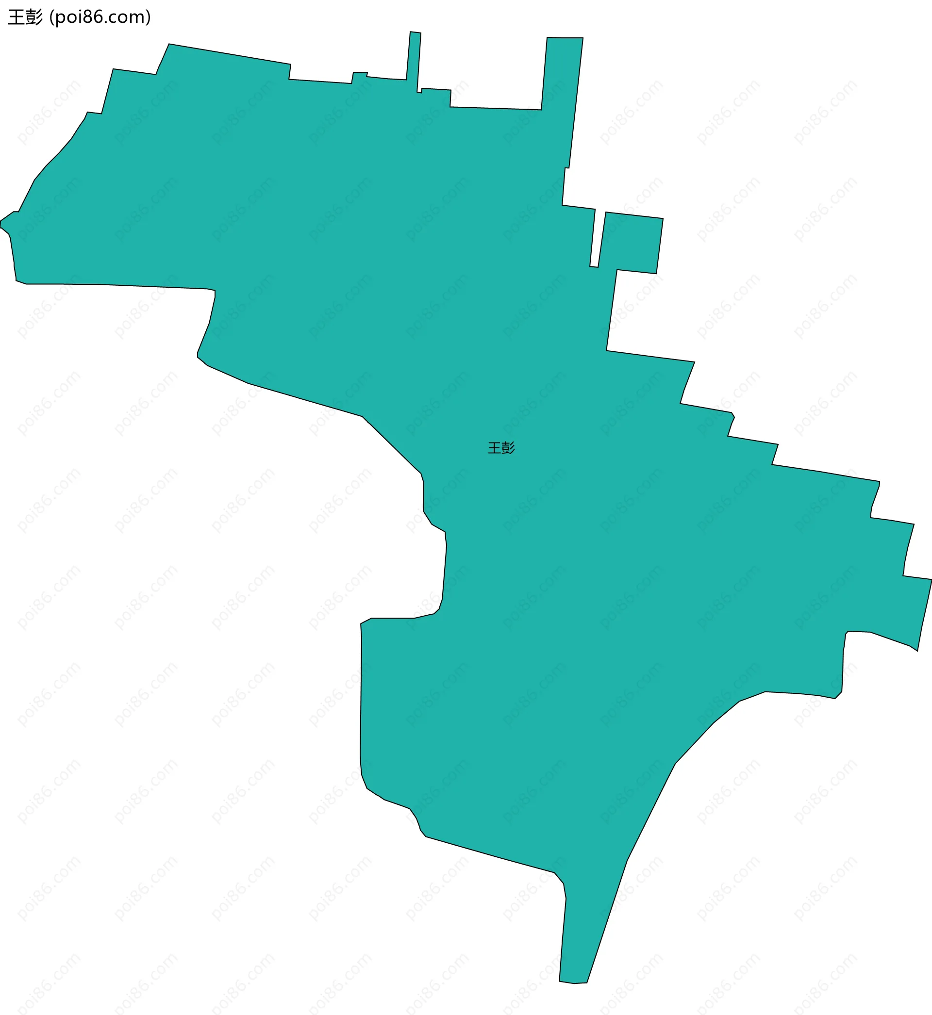 王彭边界地图