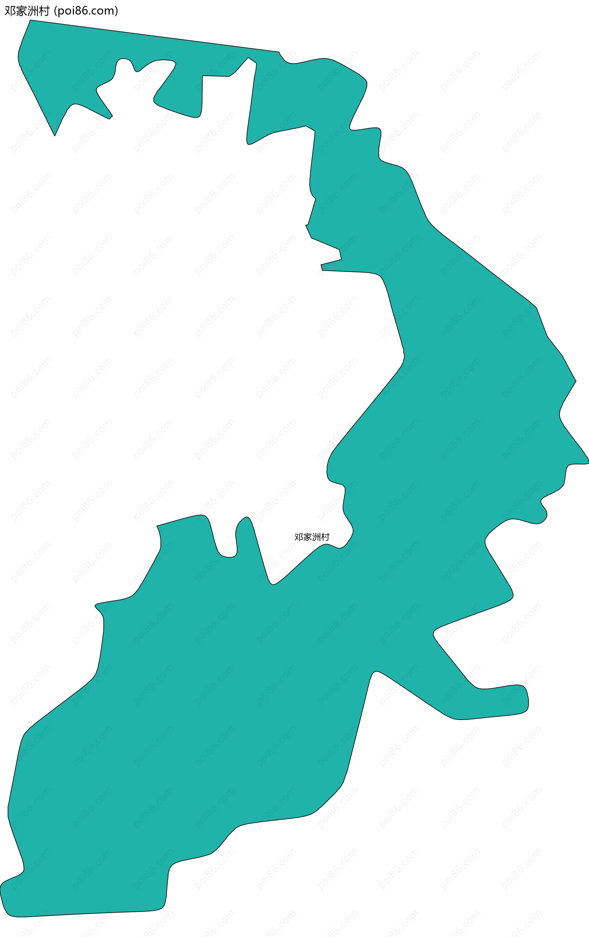 邓家洲村边界地图