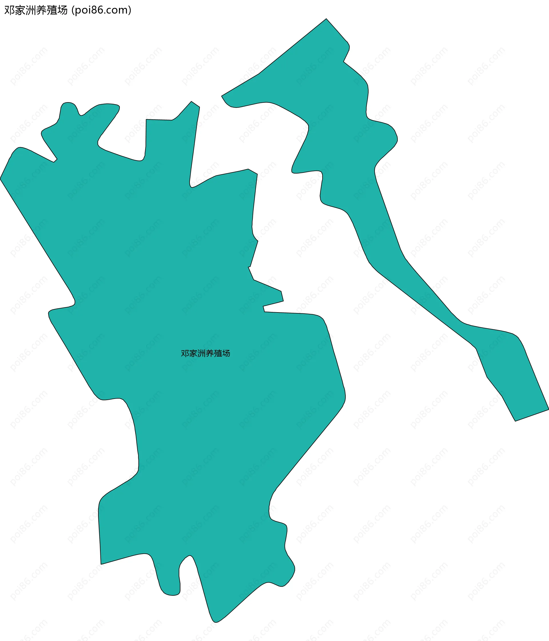 邓家洲养殖场边界地图