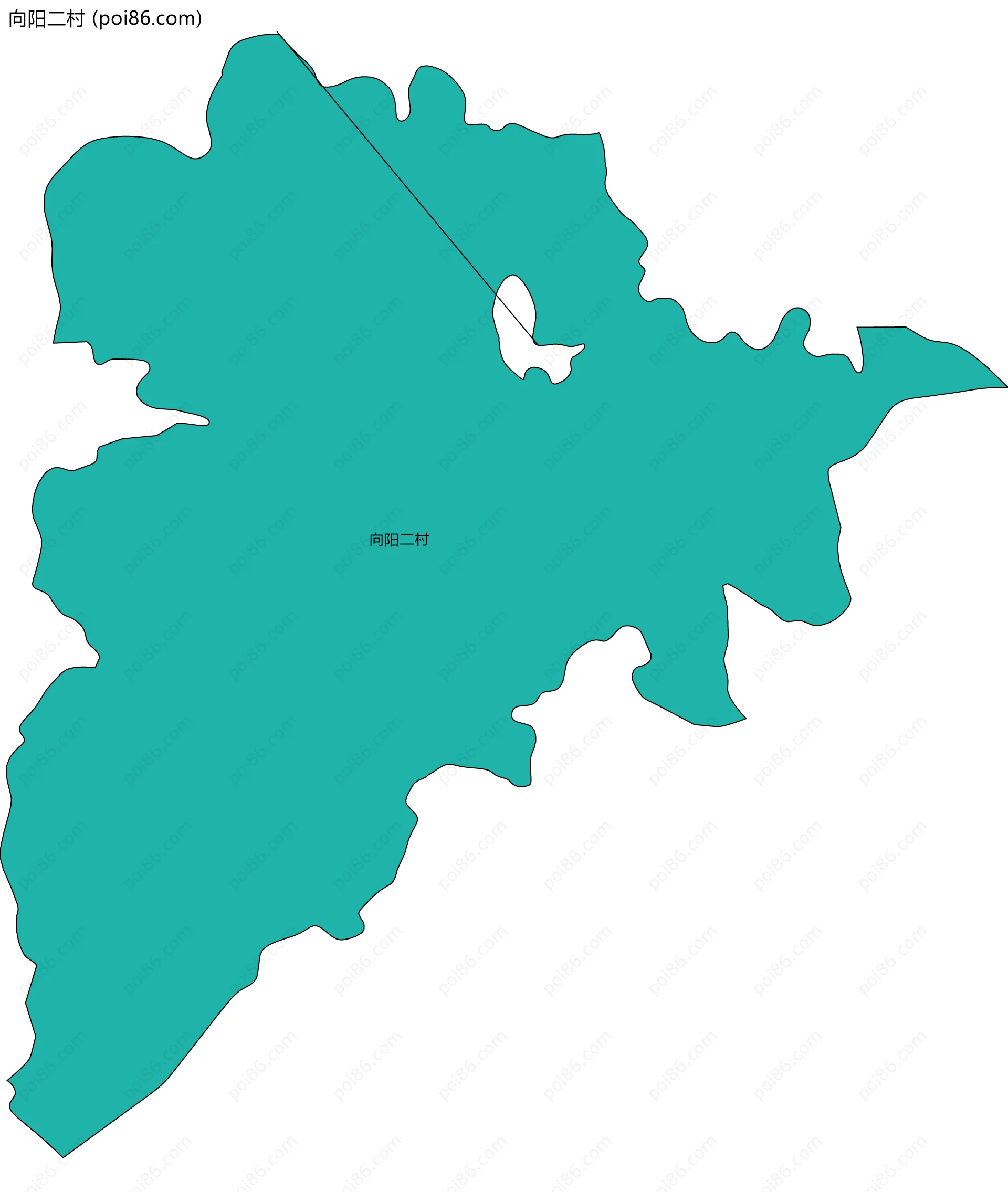 向阳二村边界地图