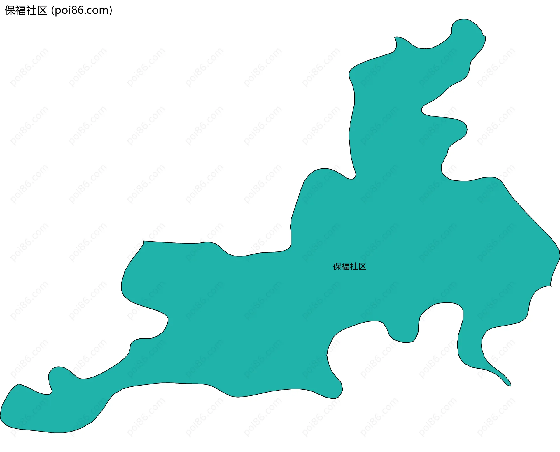 保福社区边界地图