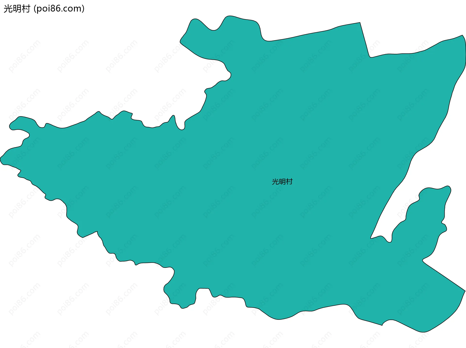光明村边界地图