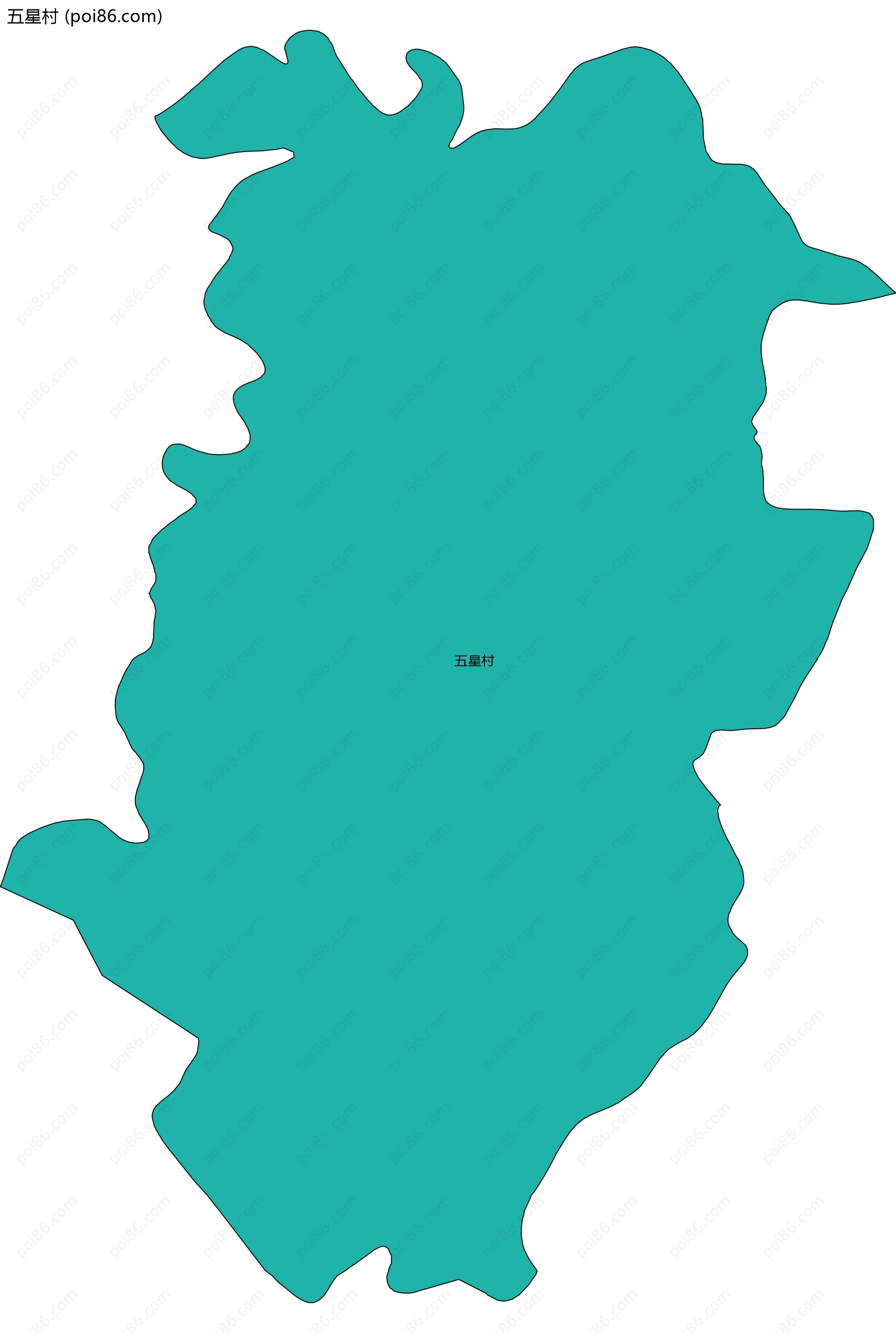 五星村边界地图