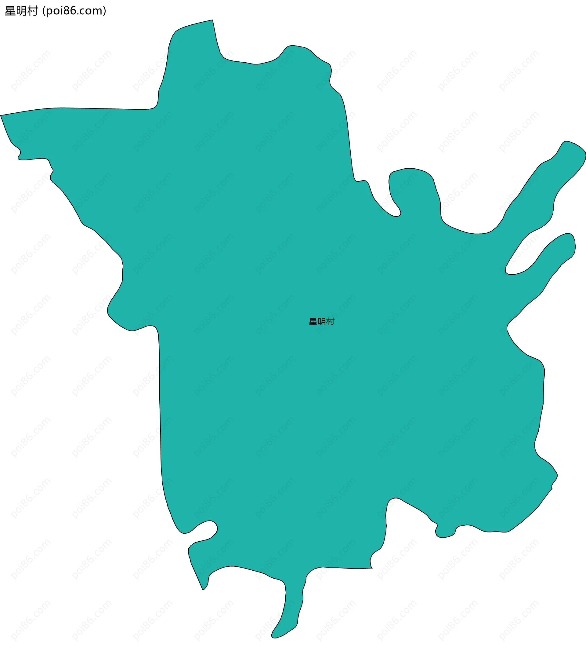 星明村边界地图