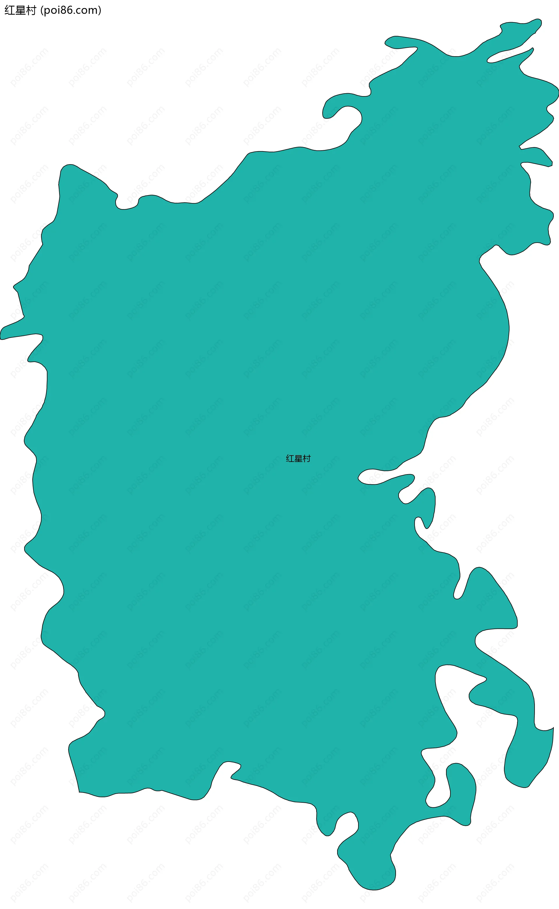 红星村边界地图