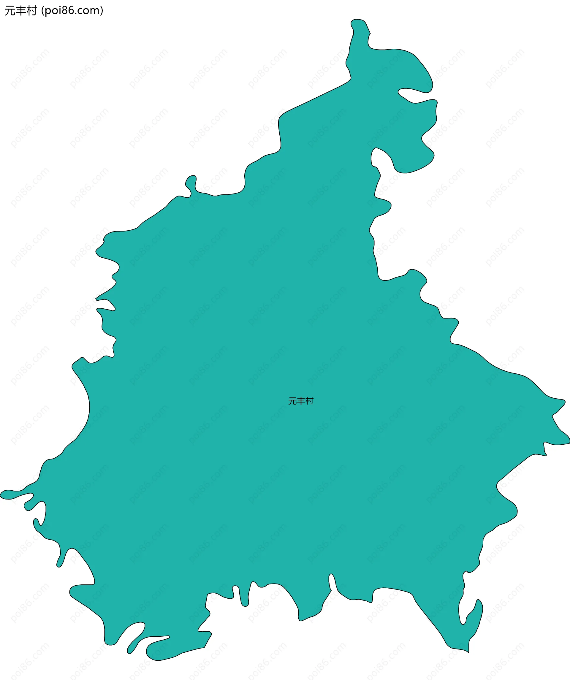 元丰村边界地图