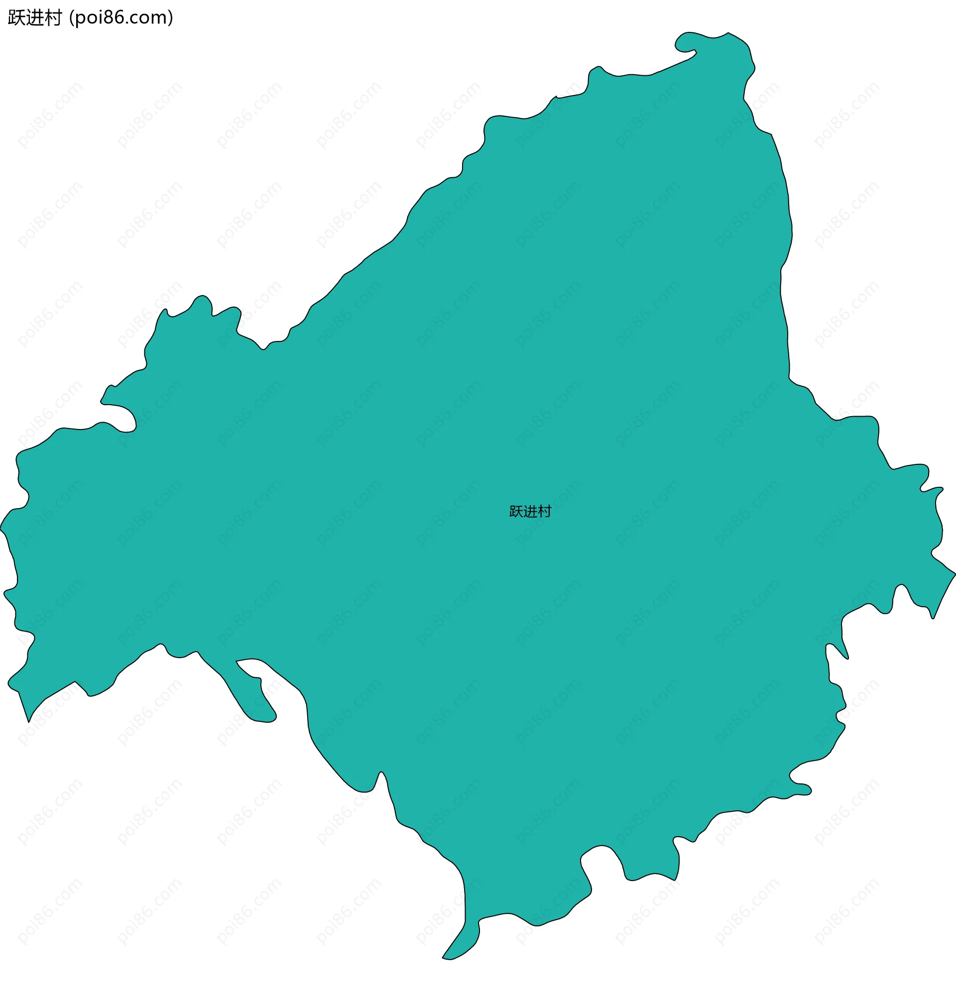 跃进村边界地图