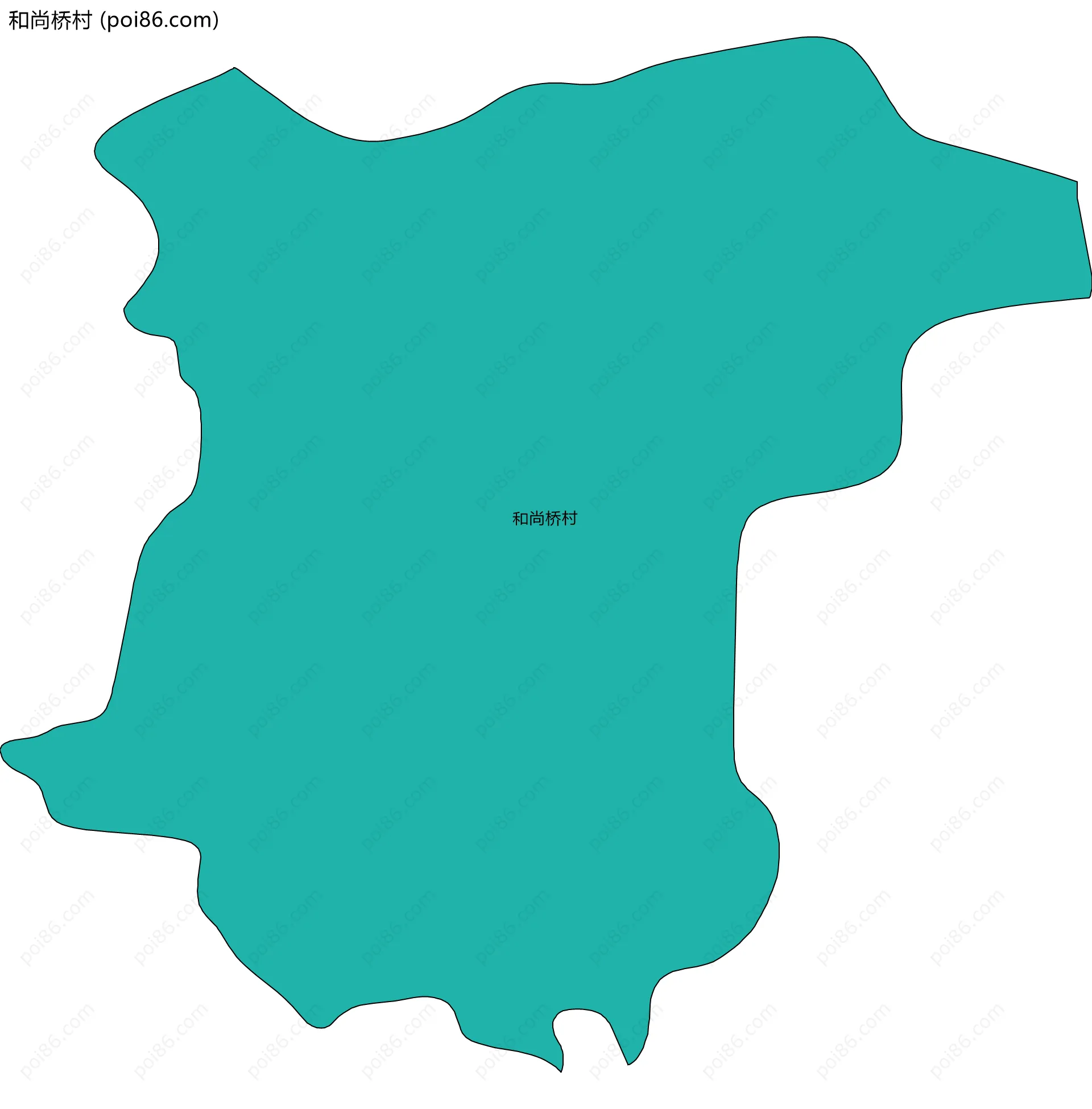 和尚桥村边界地图