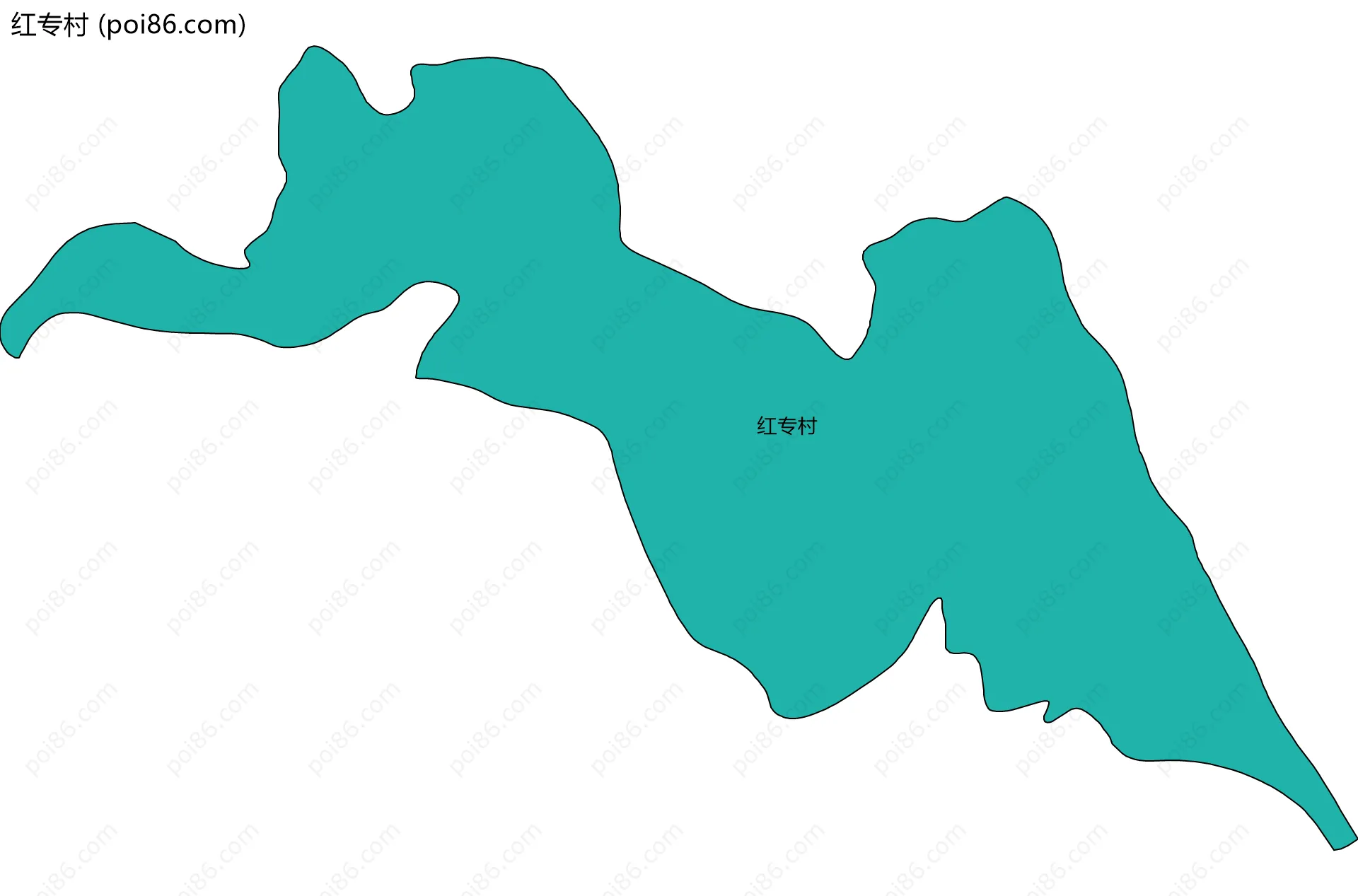 红专村边界地图