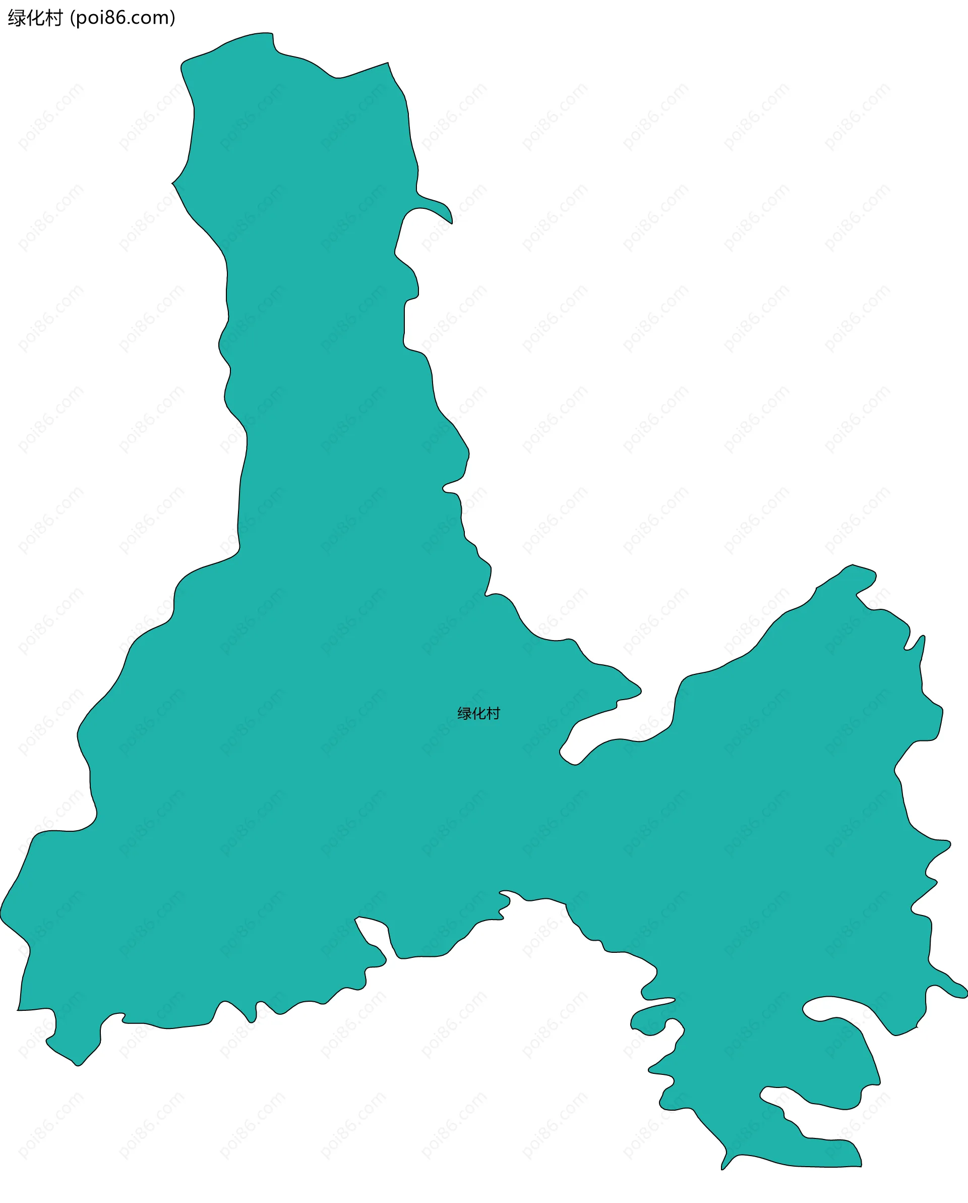 绿化村边界地图