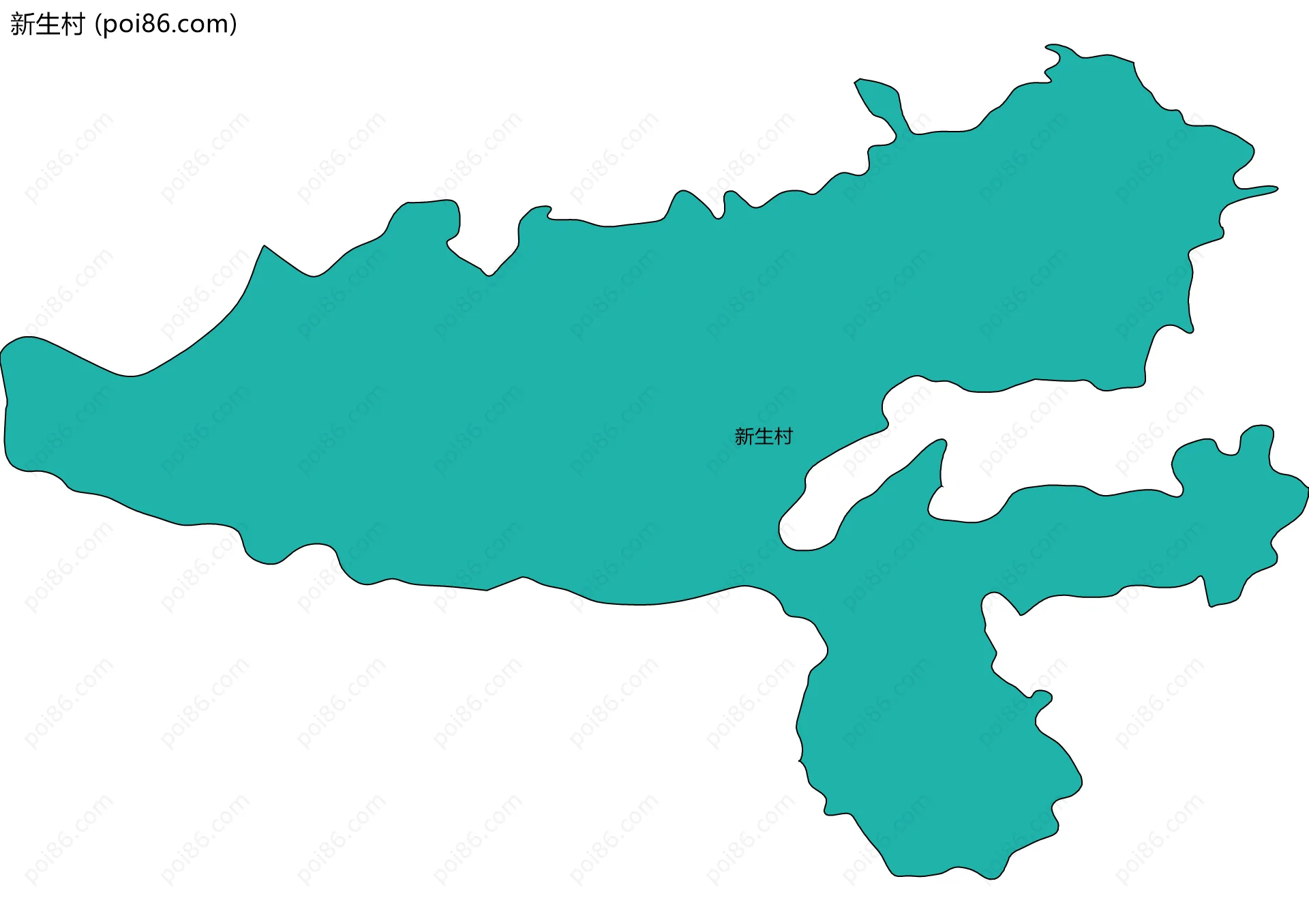 新生村边界地图